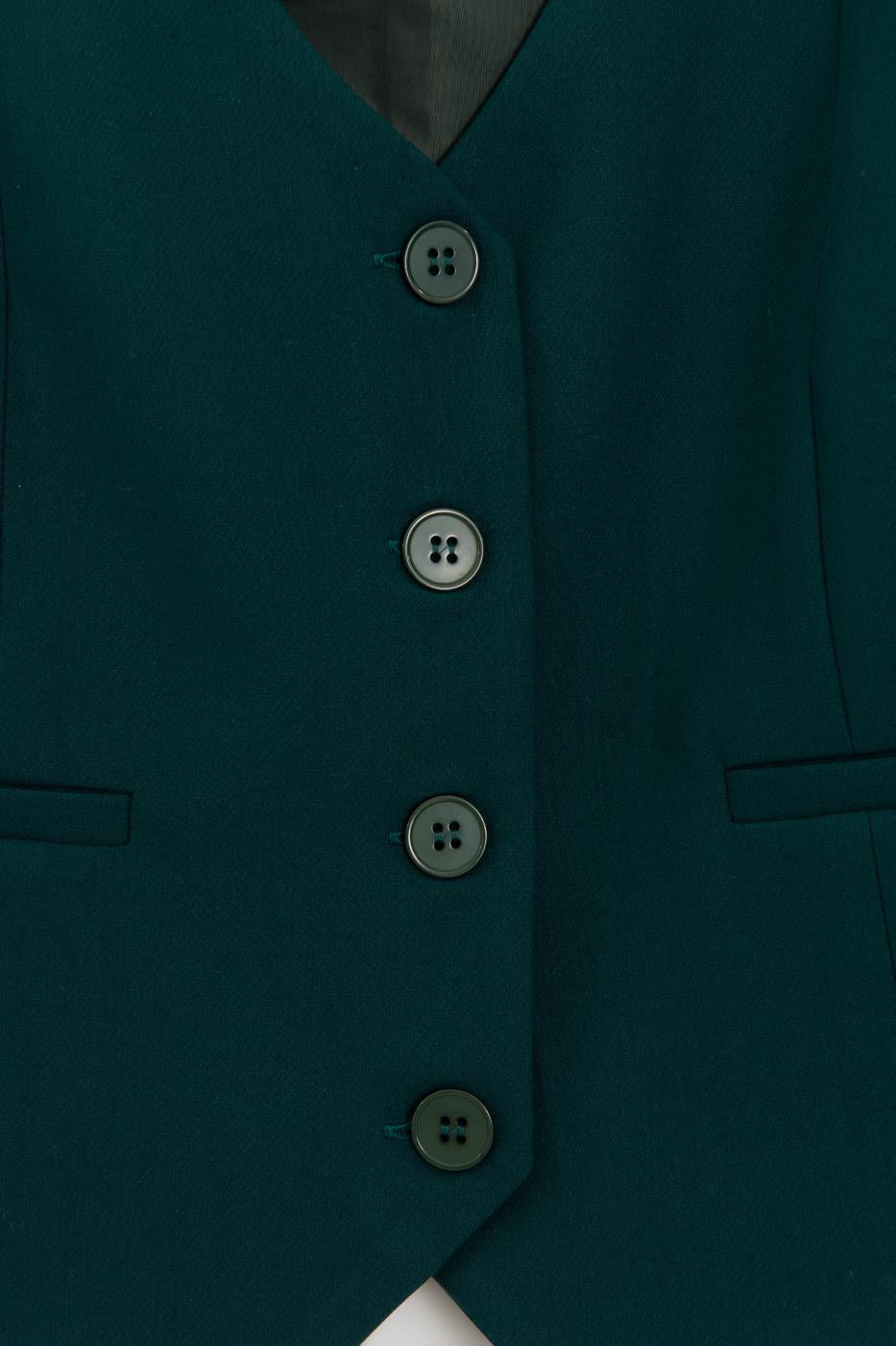Custom Made Short Vest Green