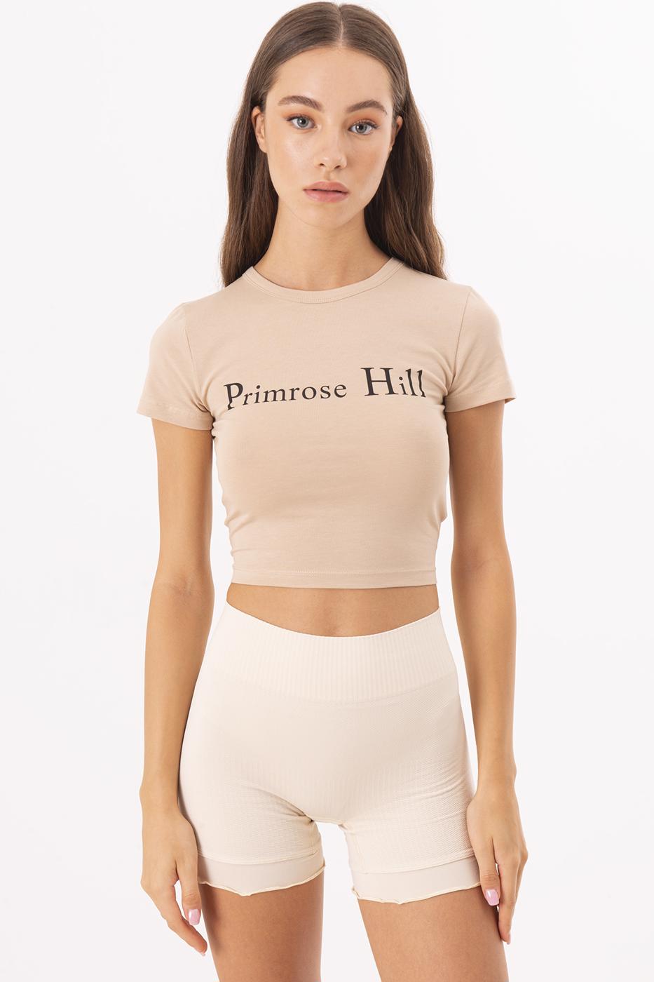 Ruffled Hem Mini Short Cream