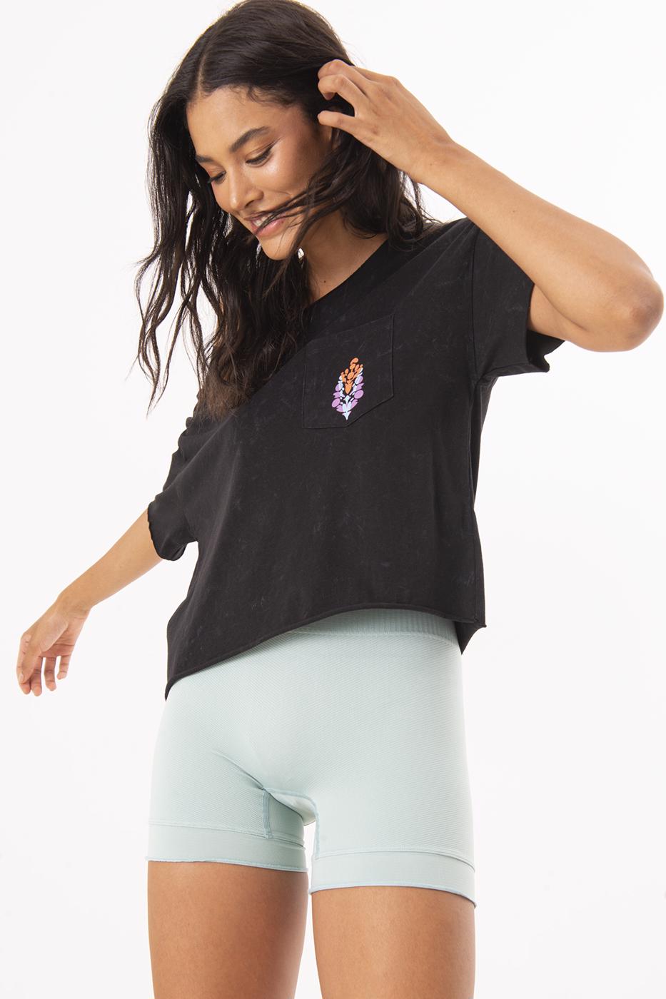 Ruffled Hem Mini Short Mint