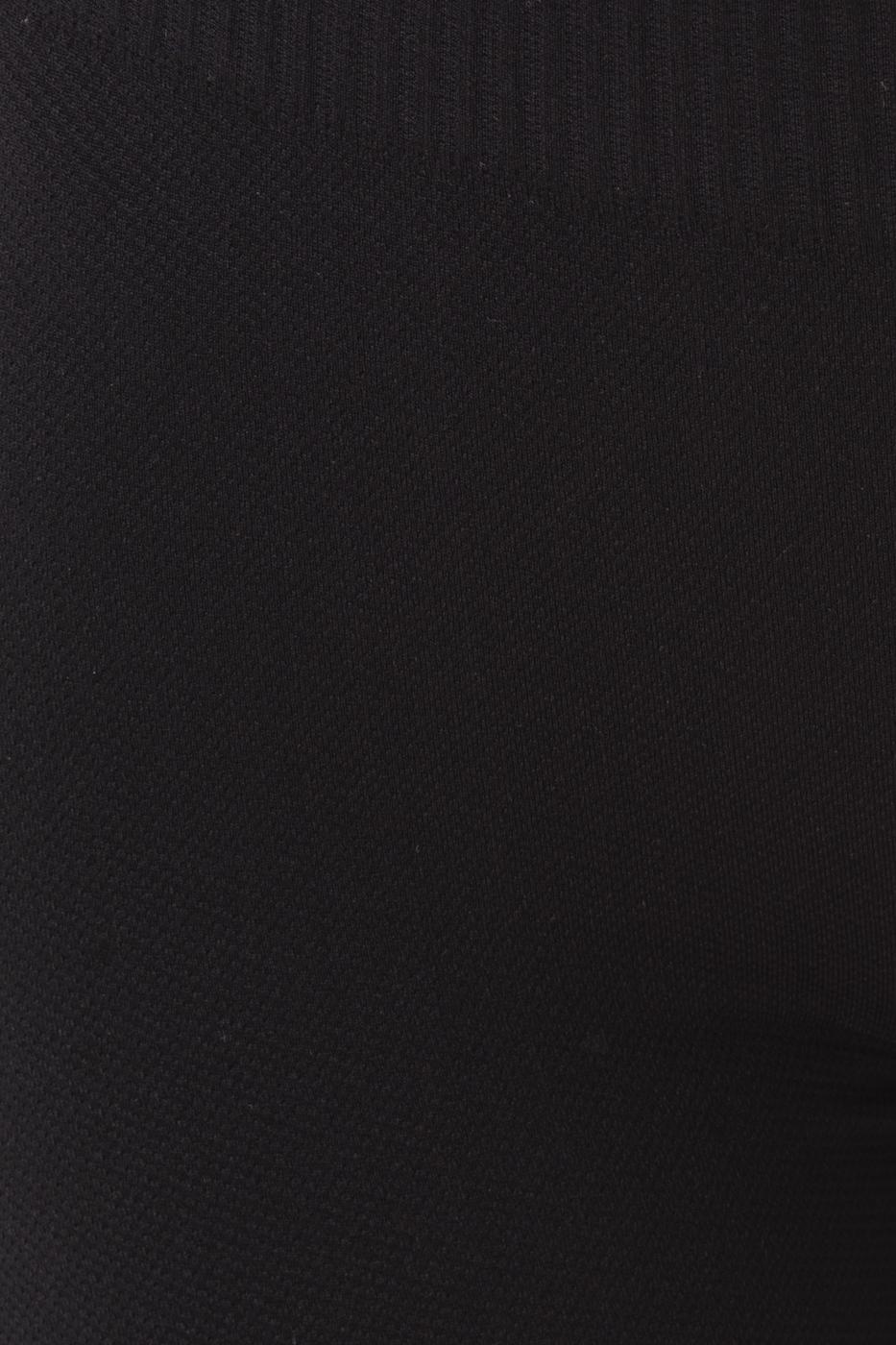 Ruffled Hem Mini Short Black