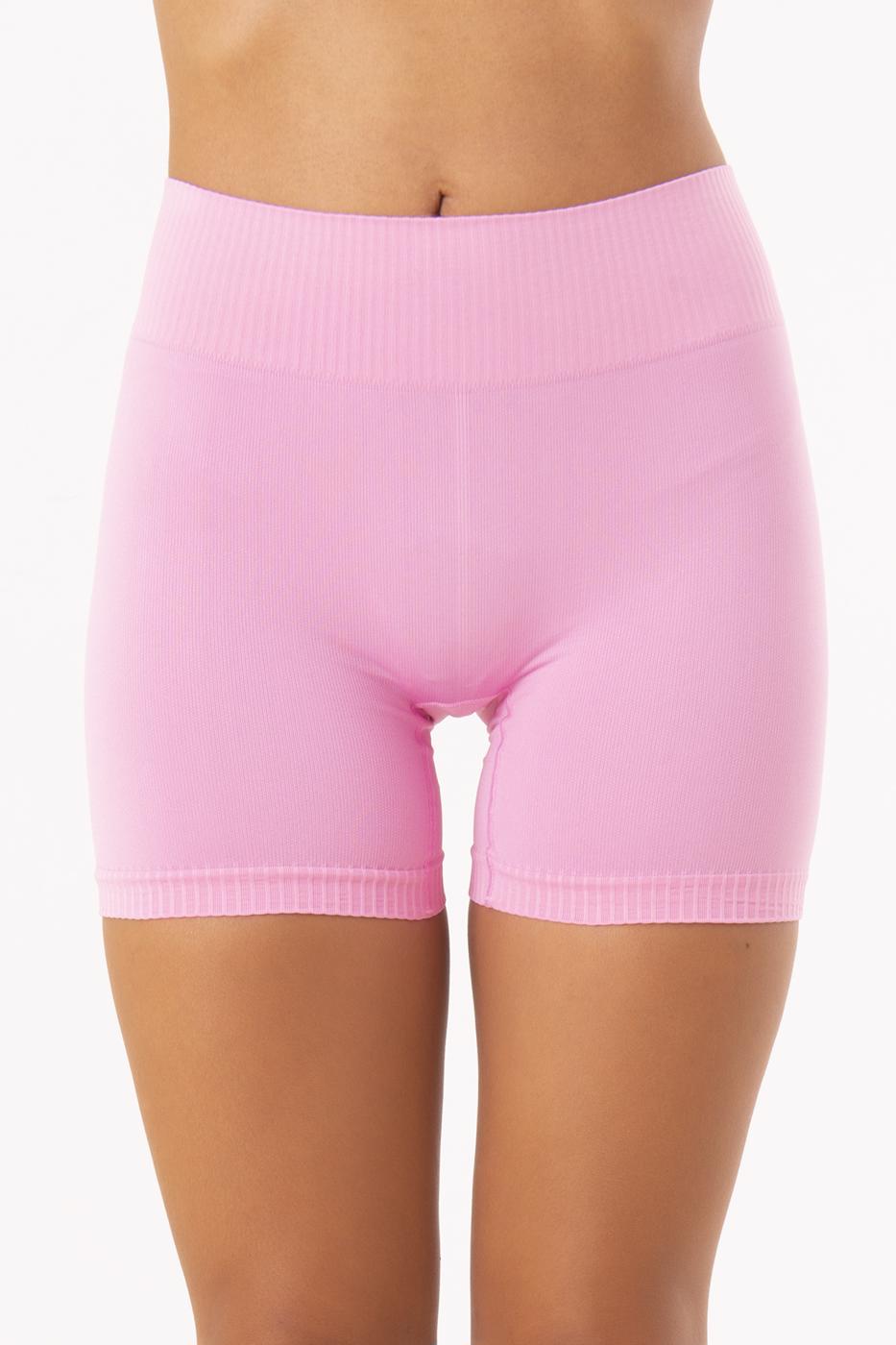 Rib-Knit Cuffed Mini Shorts