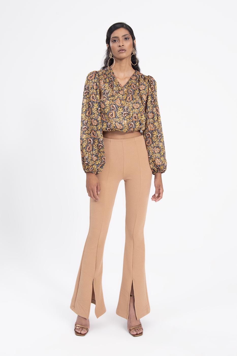 Hem slit pants