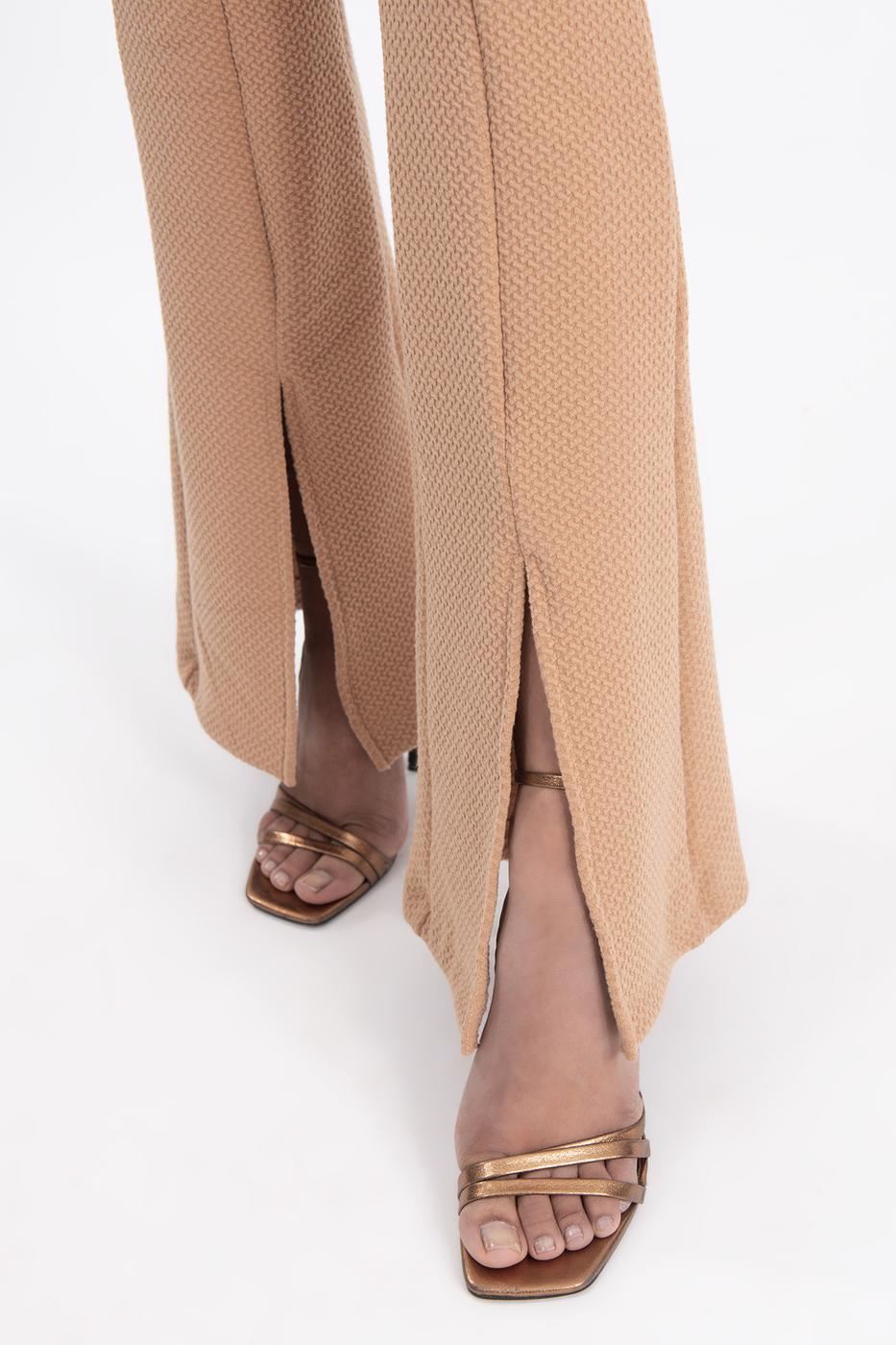 Hem slit pants