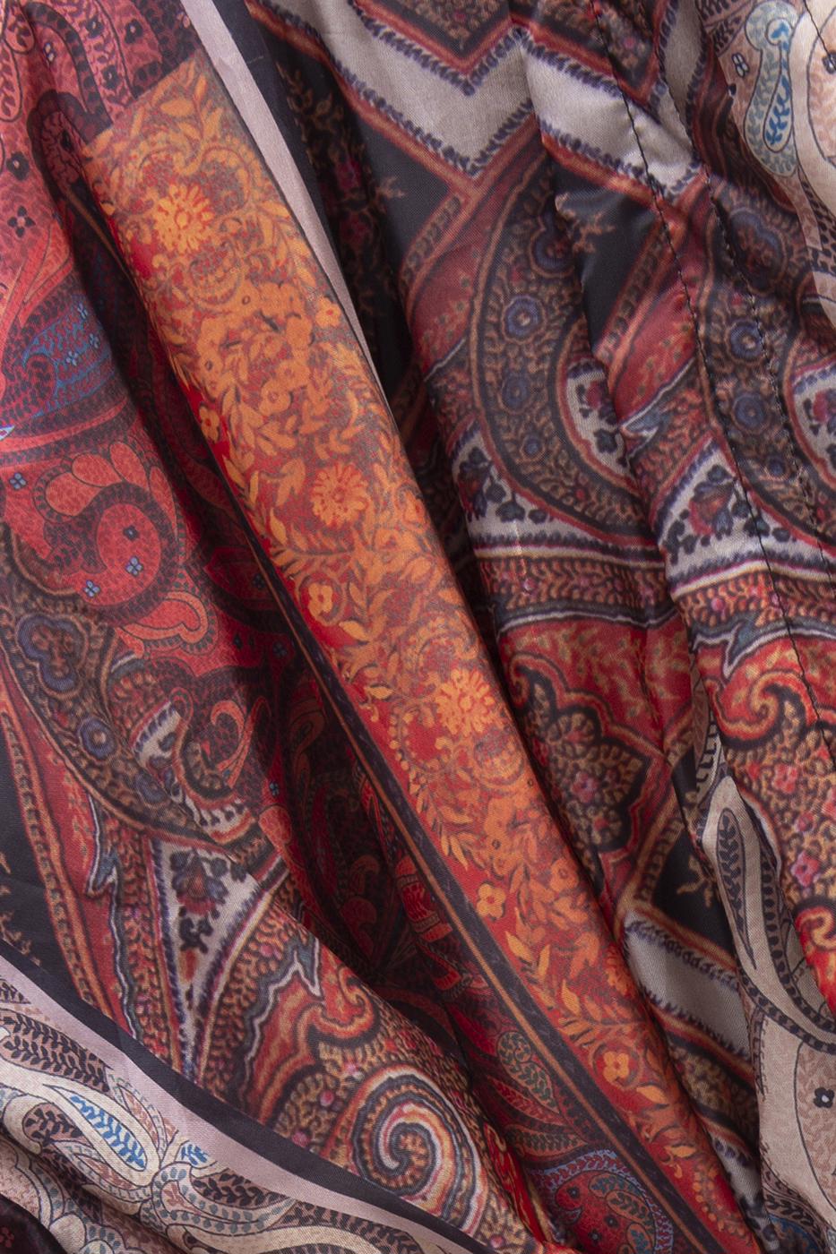 Patchwork hooded coat