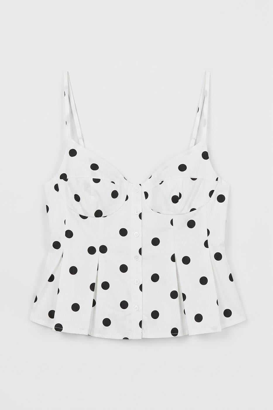 Pleated Strap Blouse Ecru