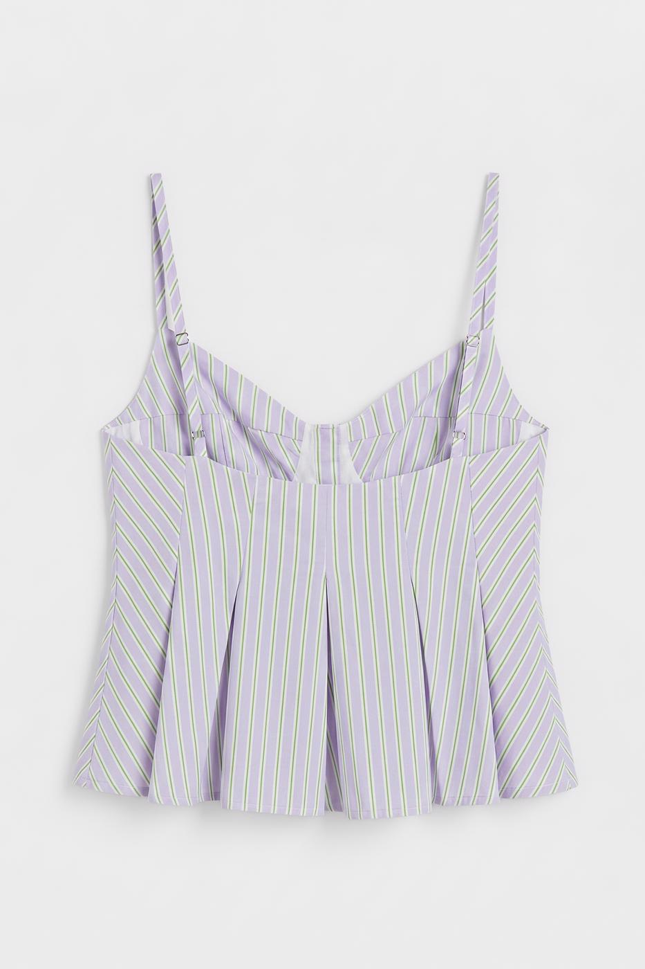 Pleated Strap Blouse Lila