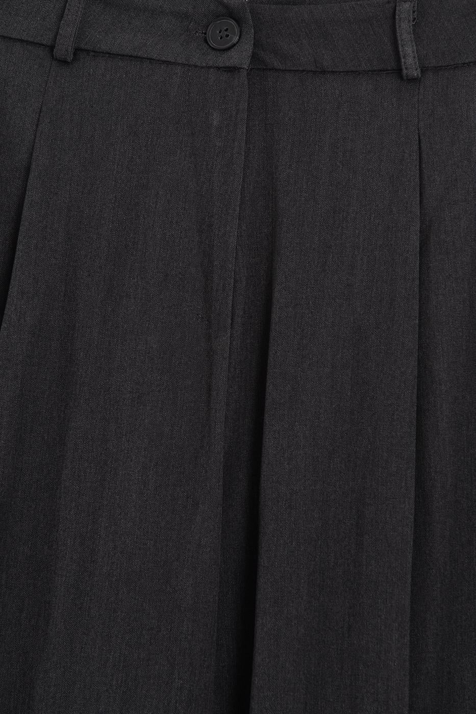 Classic Pleated Trousers Anthracite