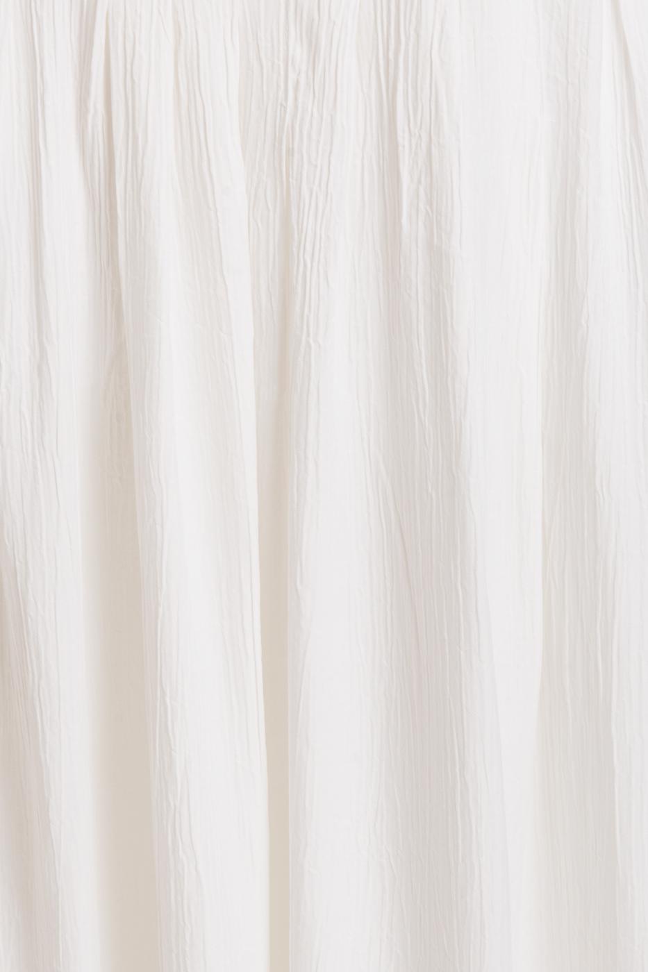 Pleated Midi Skirt Off whıte