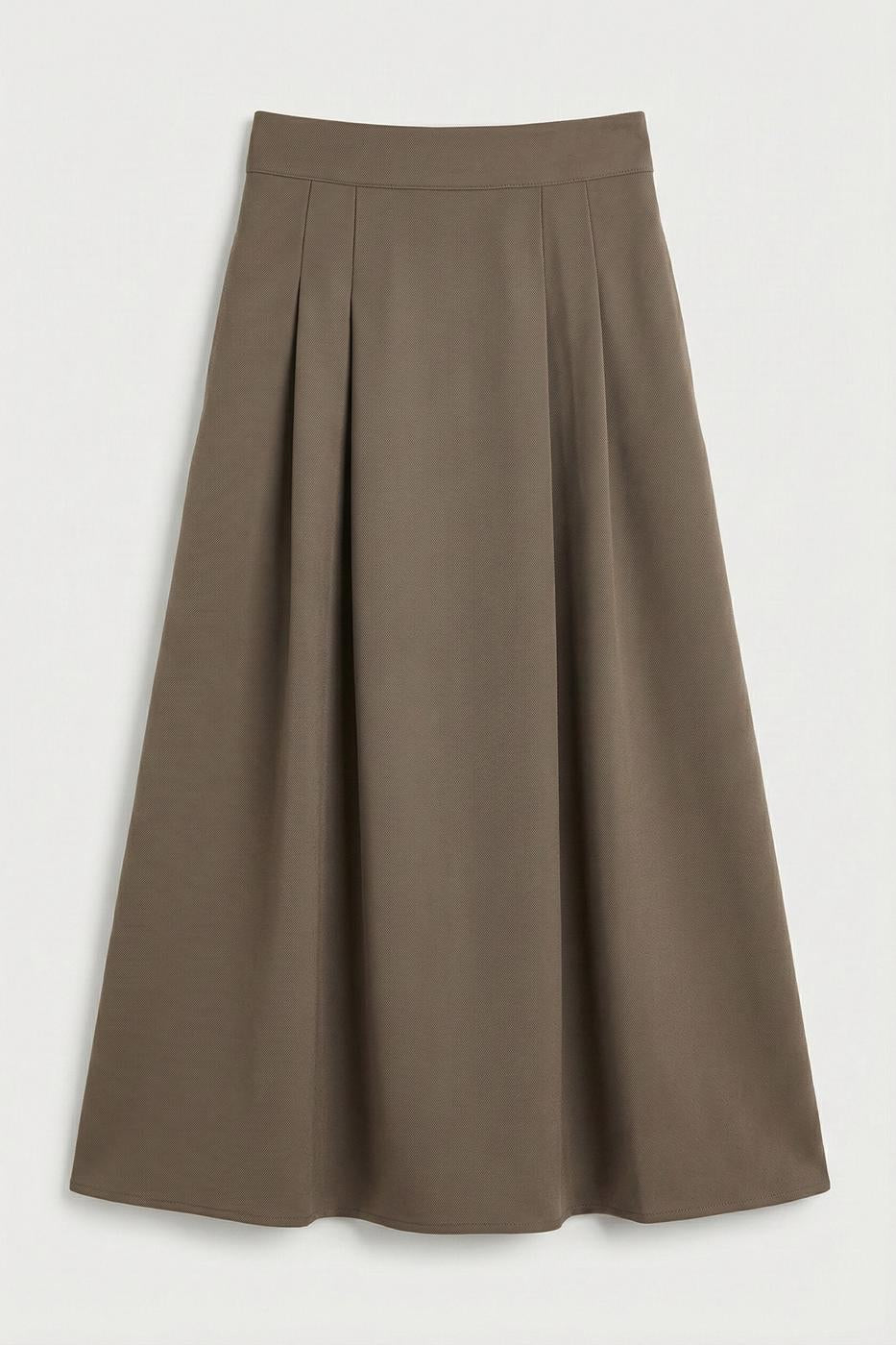 Pleated Midi Skirt