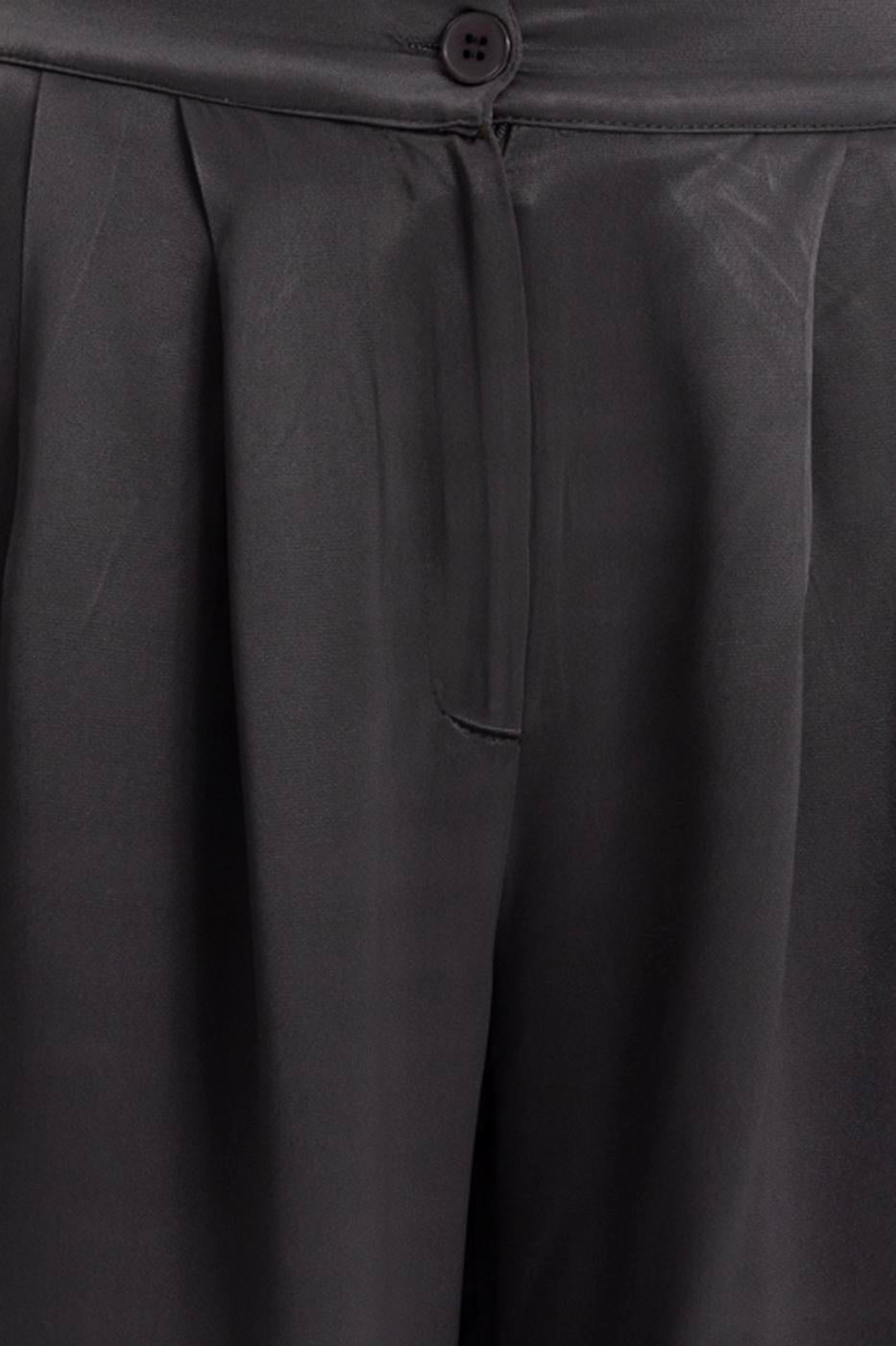 Pleated Satin Pants