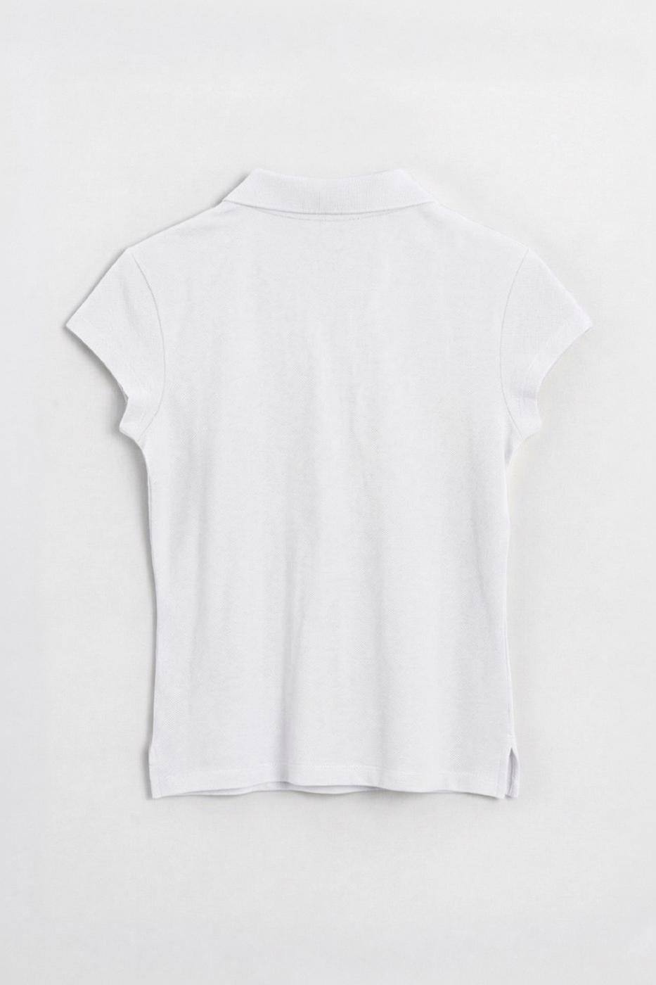 Polo Collar Piqué T-shirt White