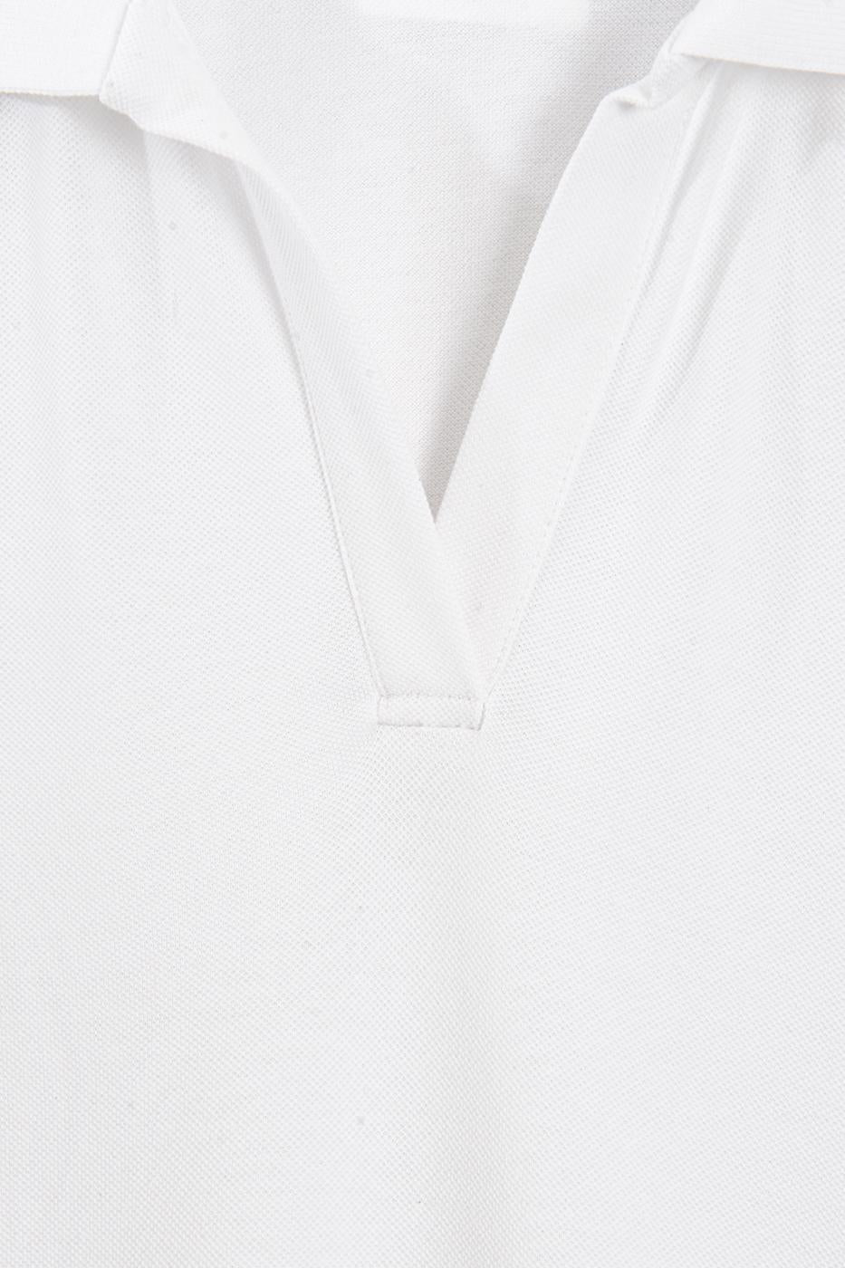 Polo Collar Piqué T-shirt White