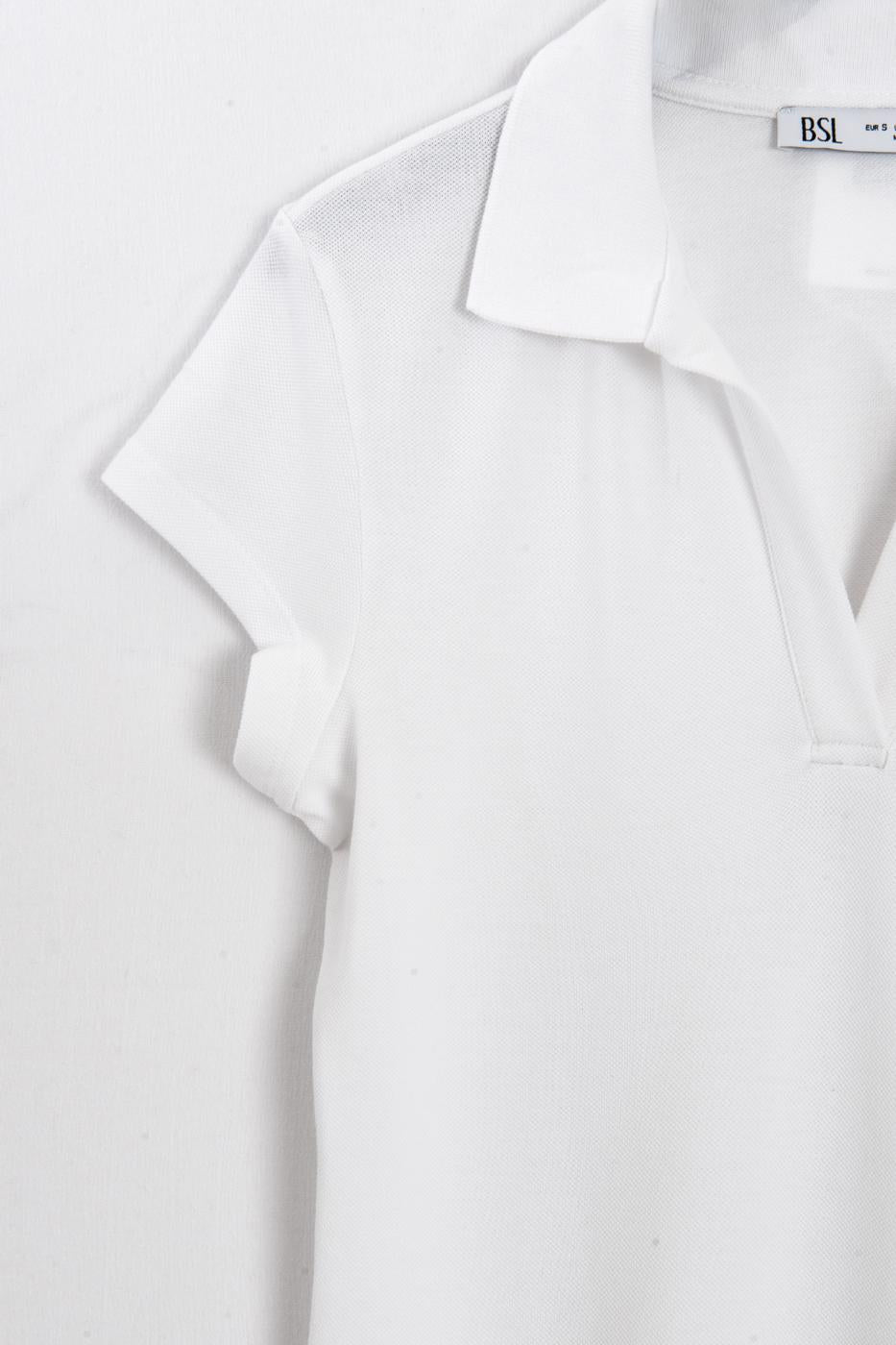Polo Collar Piqué T-shirt White