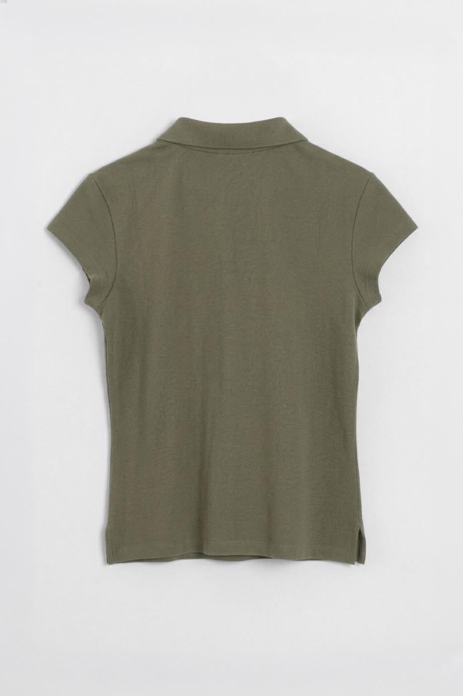 Polo Collar Piqué T-shirt Khaki