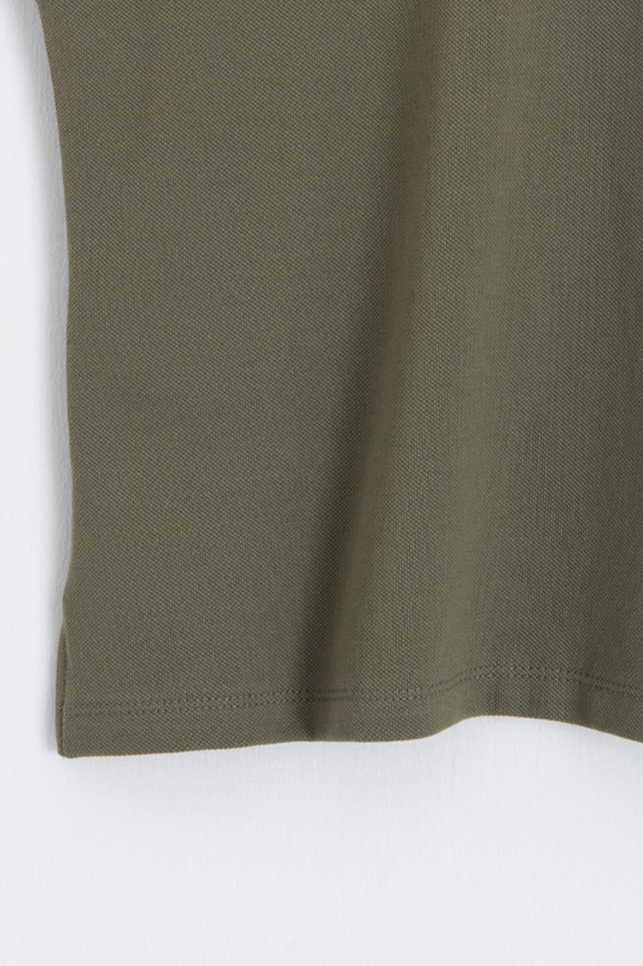 Polo Collar Piqué T-shirt Khaki