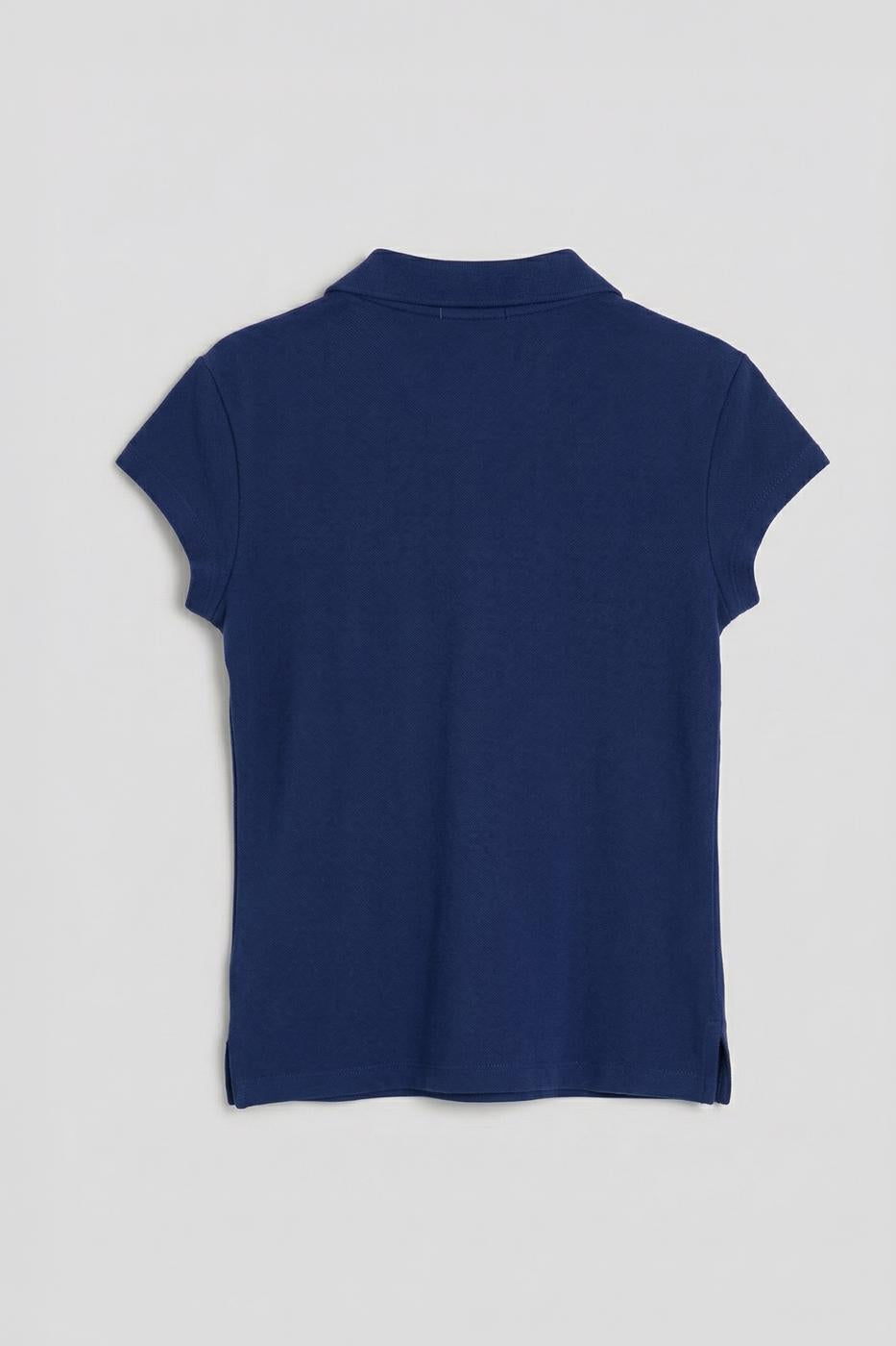 Polo Collar Piqué T-shirt Navy