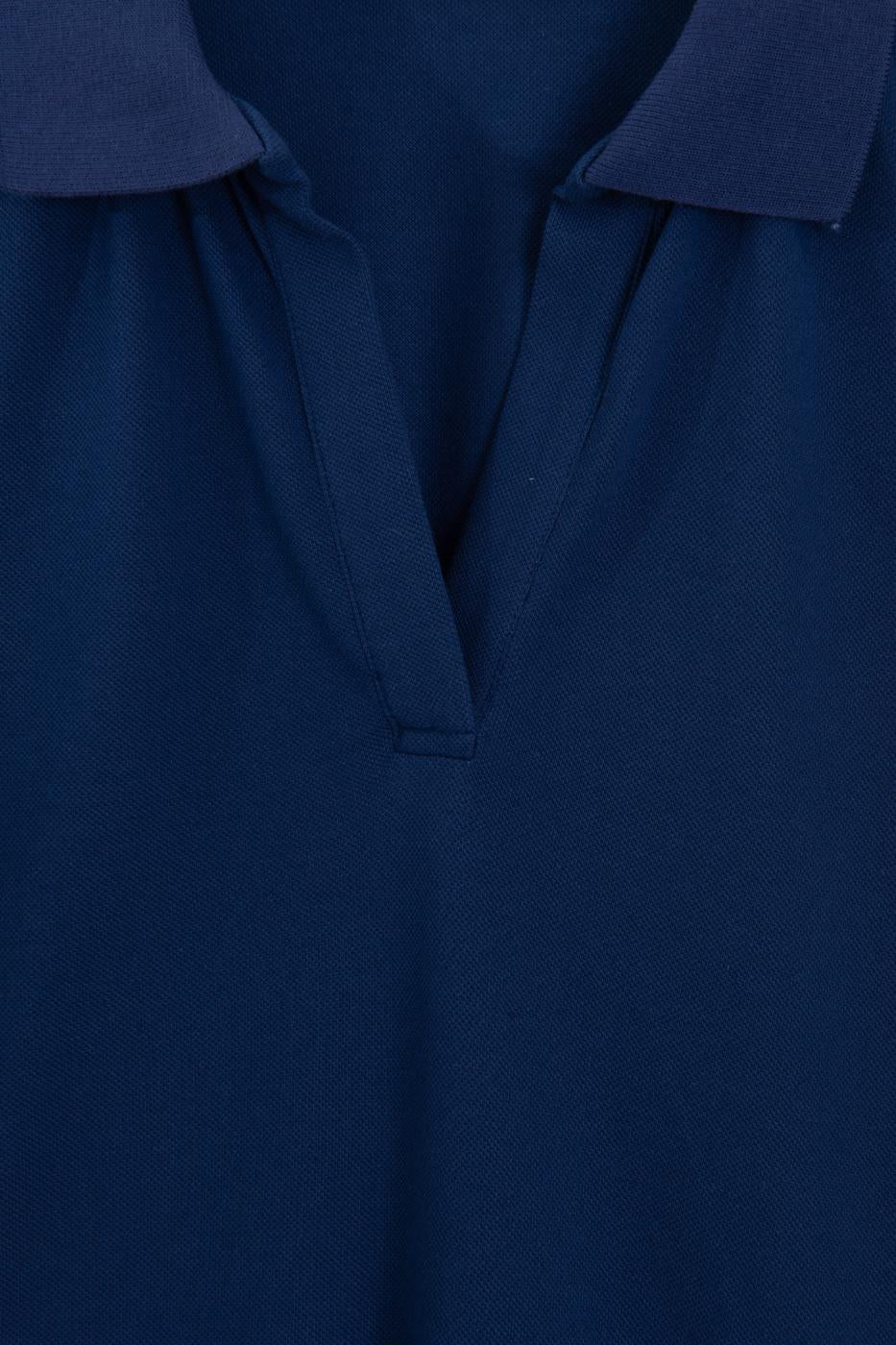 Polo Collar Piqué T-shirt Navy
