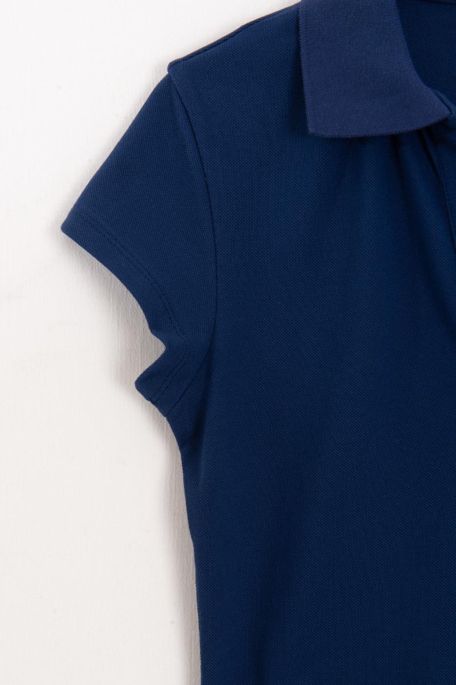 Polo Collar Piqué T-shirt Navy