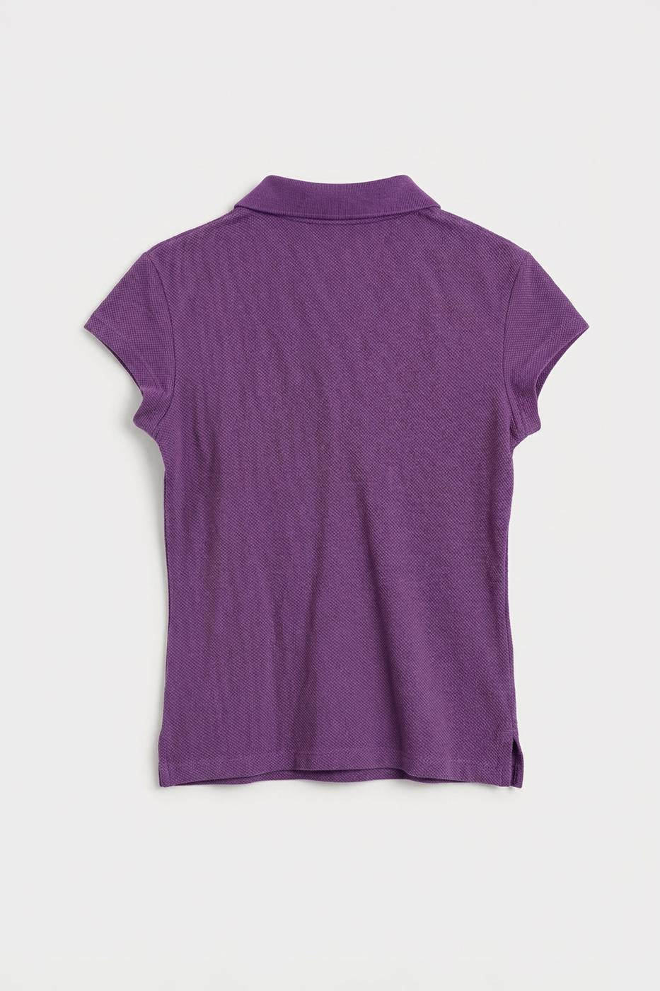 Polo Collar Piqué T-shirt Purple