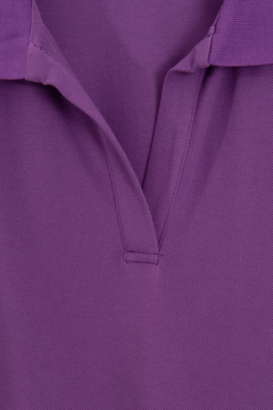 Polo Collar Piqué T-shirt Purple