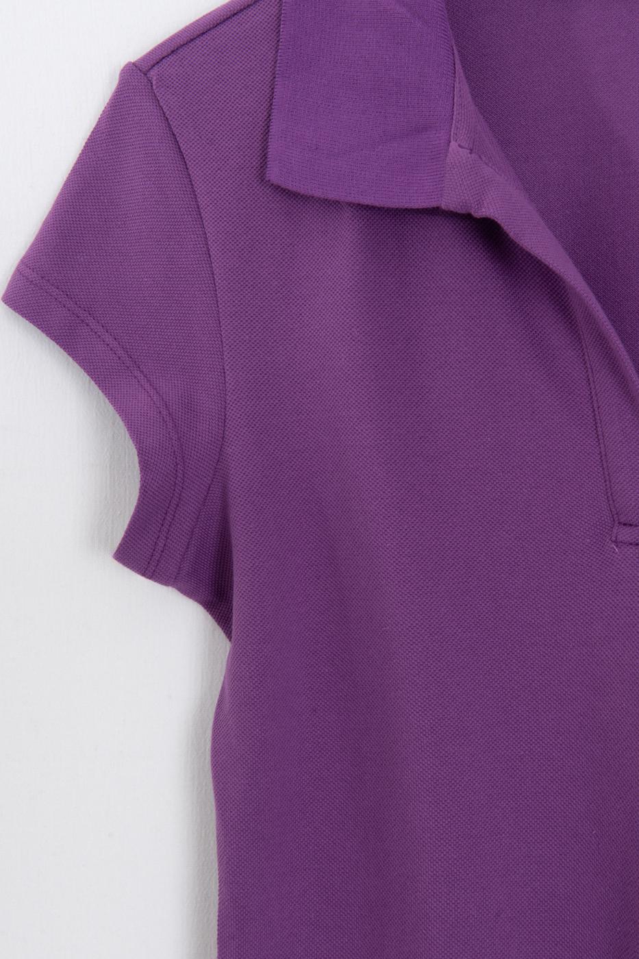Polo Collar Piqué T-shirt Purple