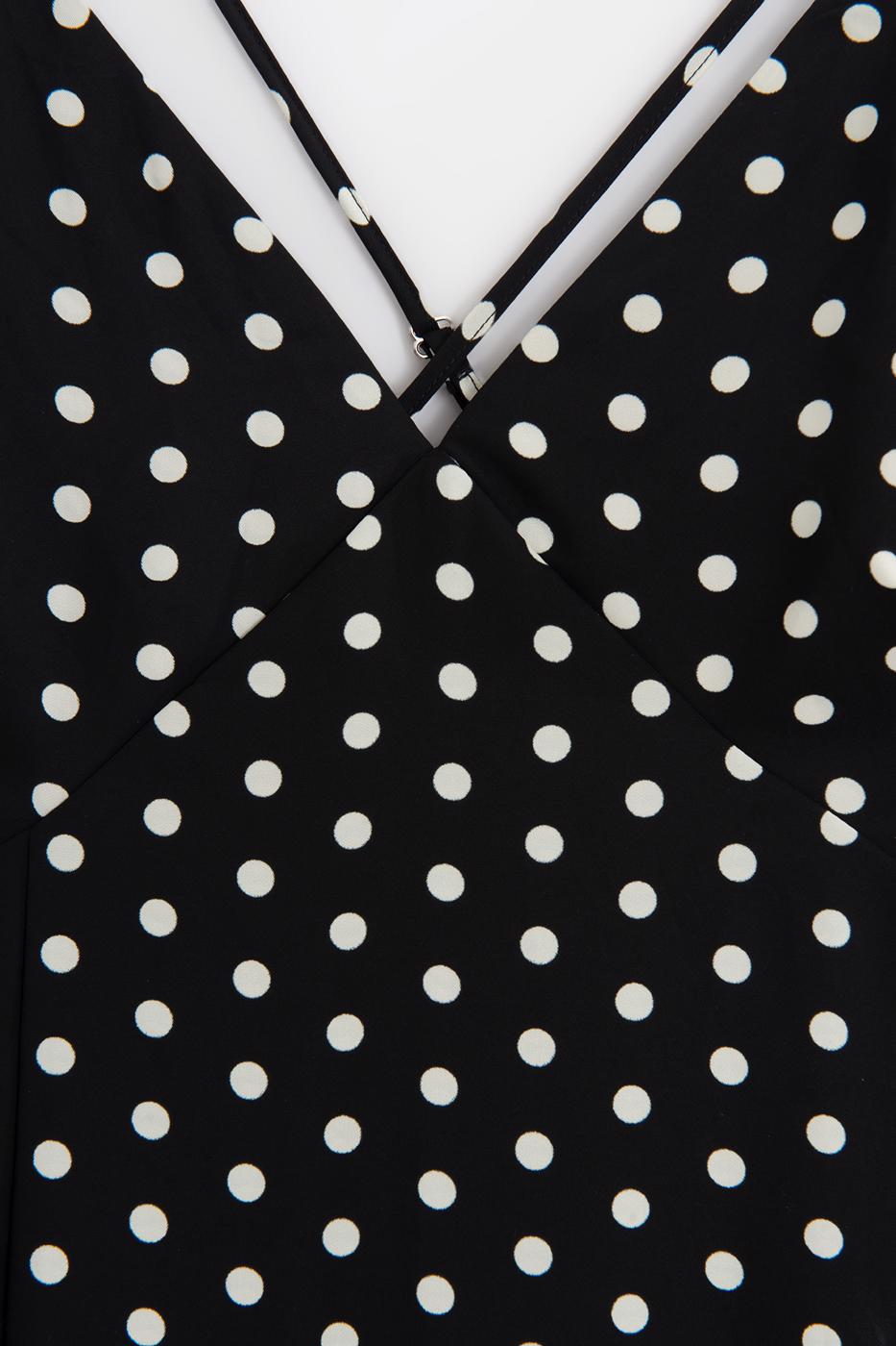 Polka Dot Strappy Maxi Dress