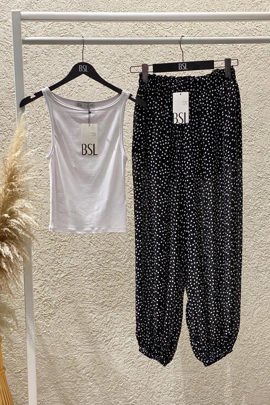 Polka Dot Harem Pants Black