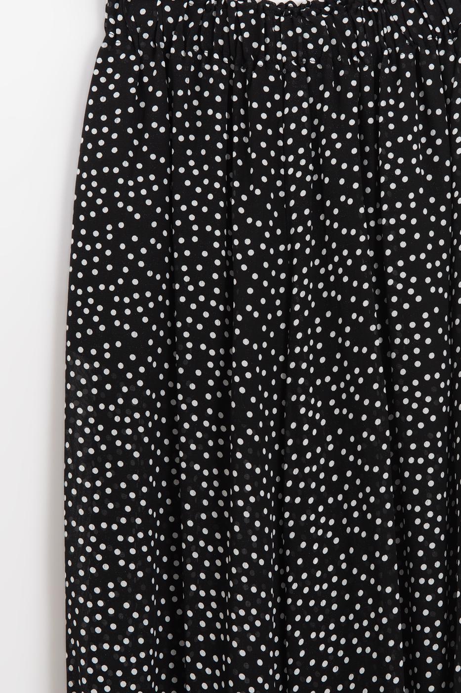 Polka Dot Harem Pants Black