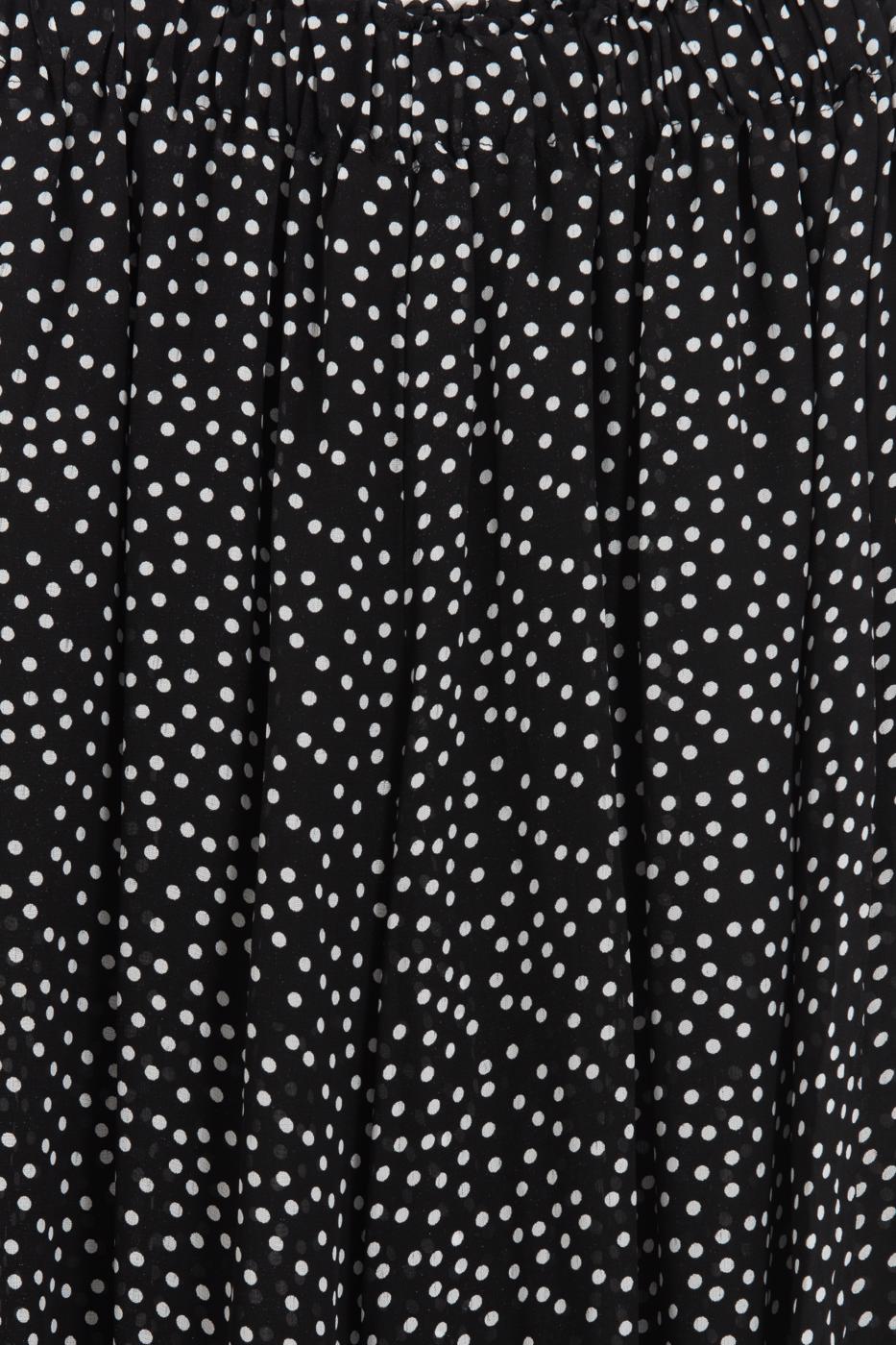 Polka Dot Harem Pants Black