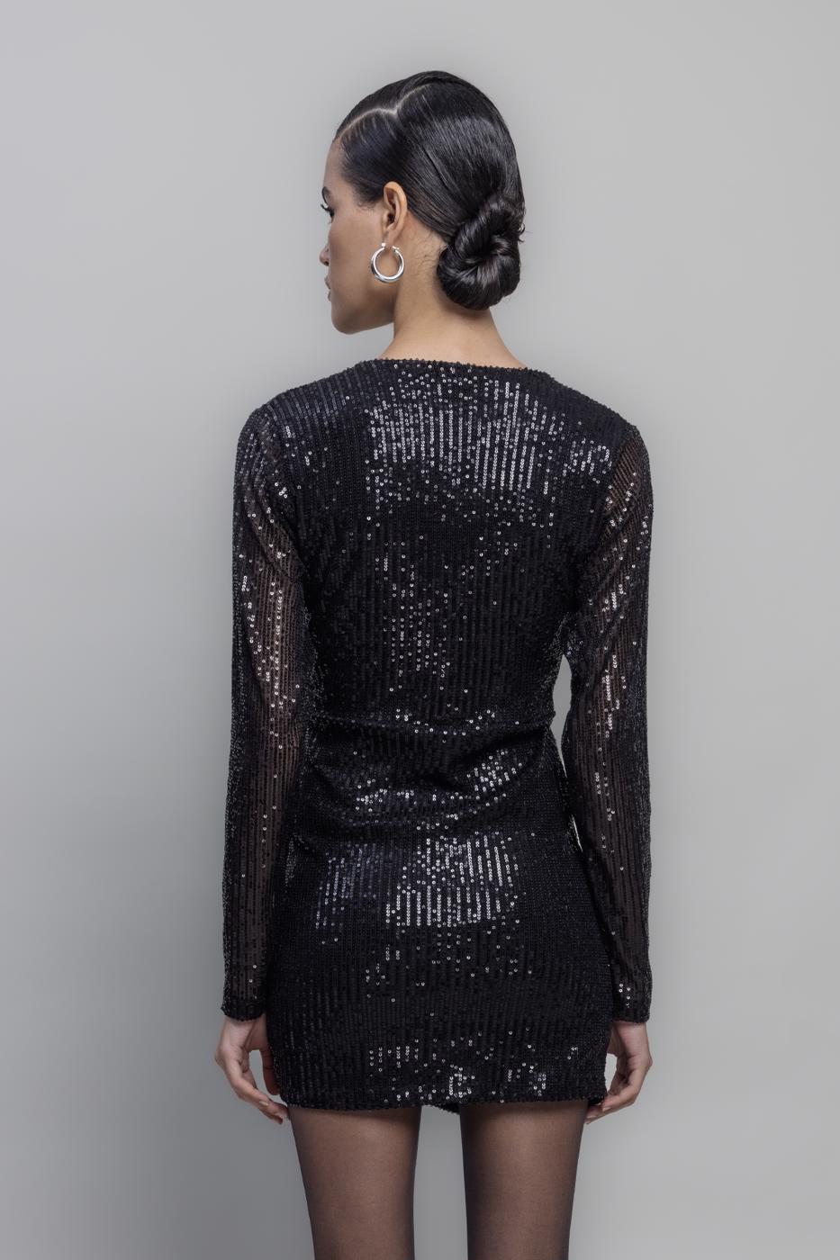 Mini Sequin Dress Black