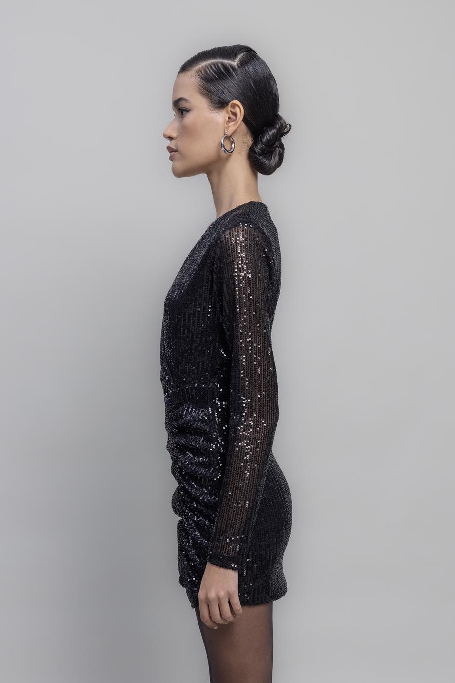 Mini Sequin Dress Black