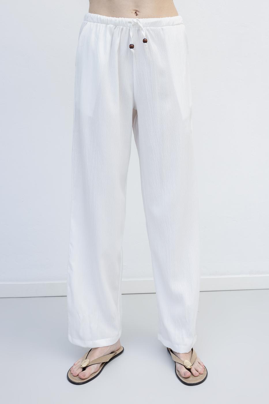 Relaxed Cut Trousers Off whıte