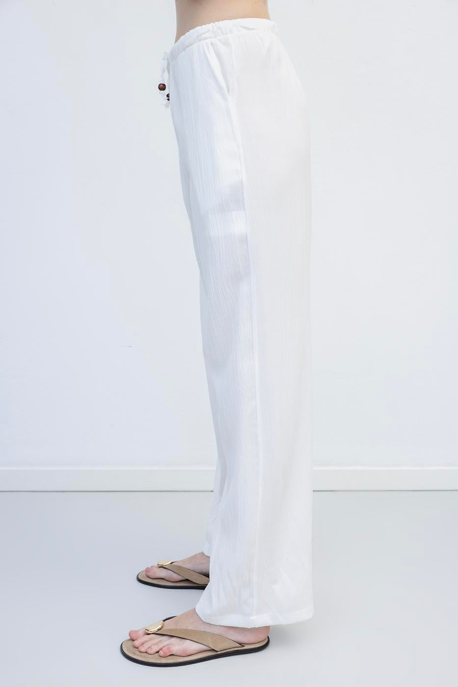 Relaxed Cut Trousers Off whıte
