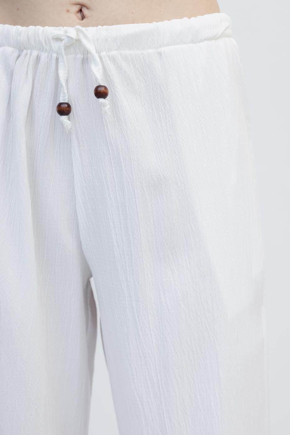 Relaxed Cut Trousers Off whıte