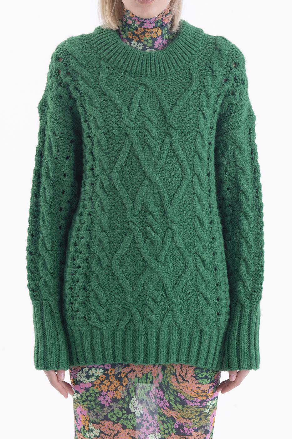 Knitted sweater Green