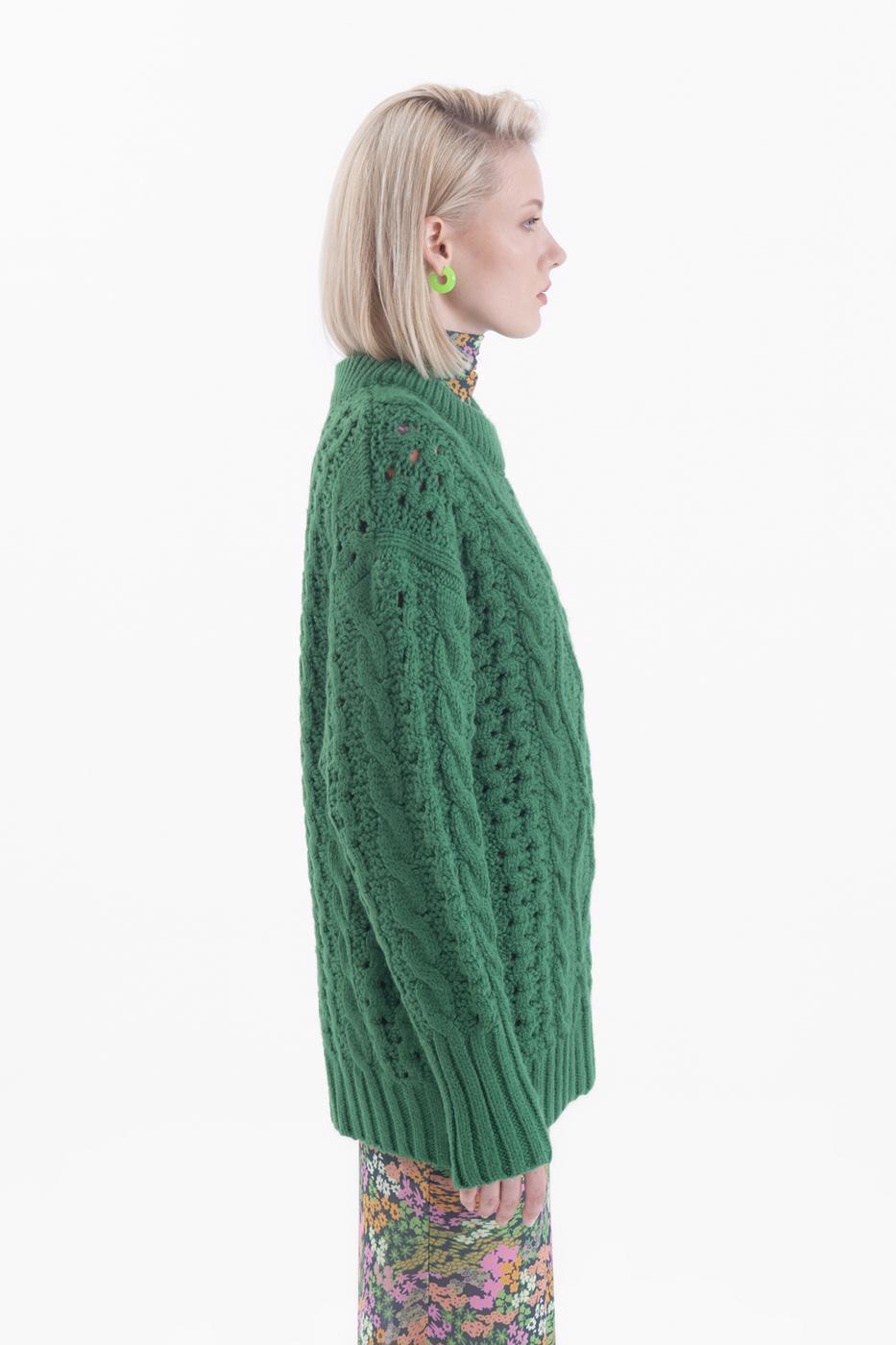 Knitted sweater Green