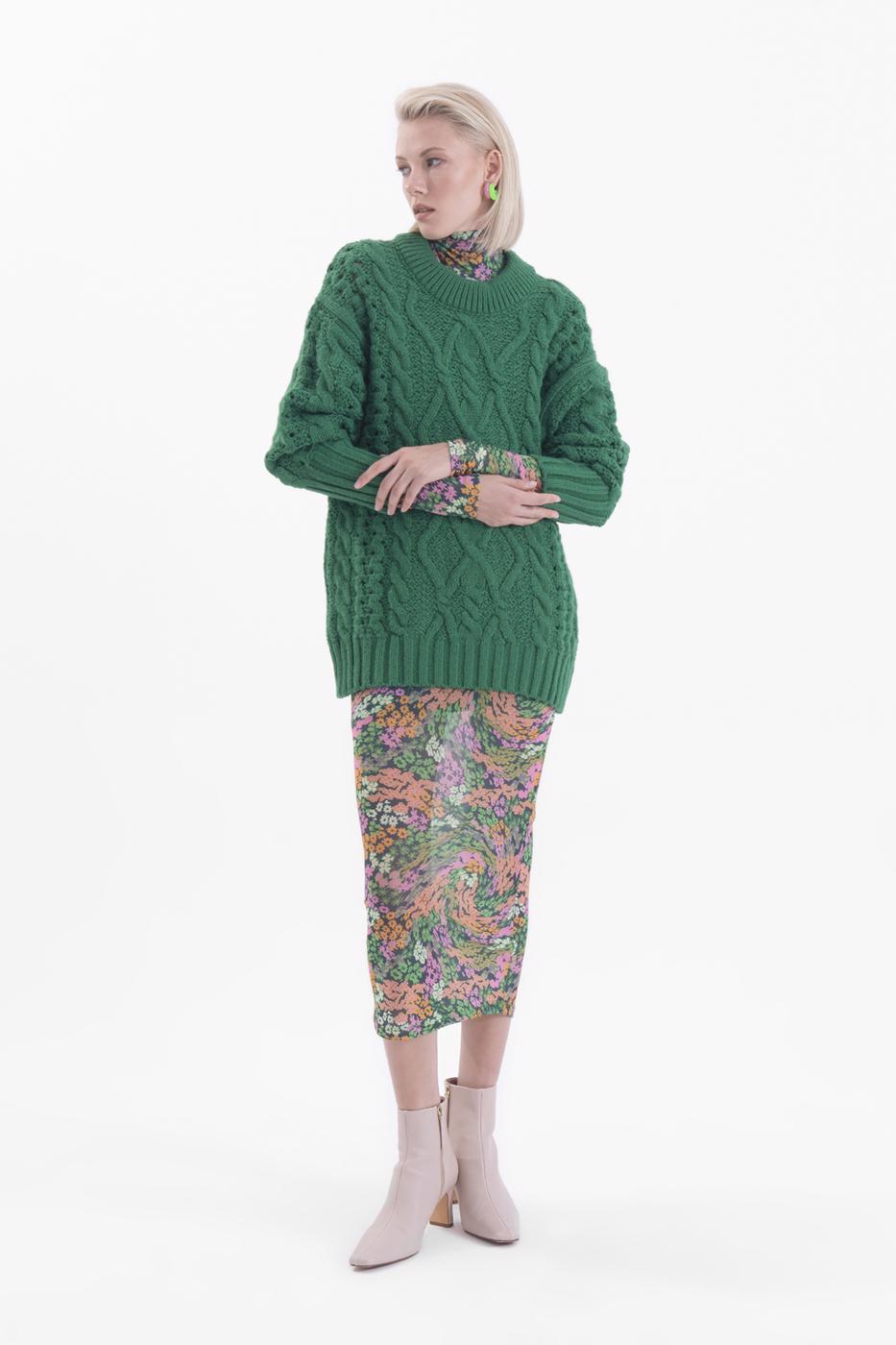 Knitted sweater Green