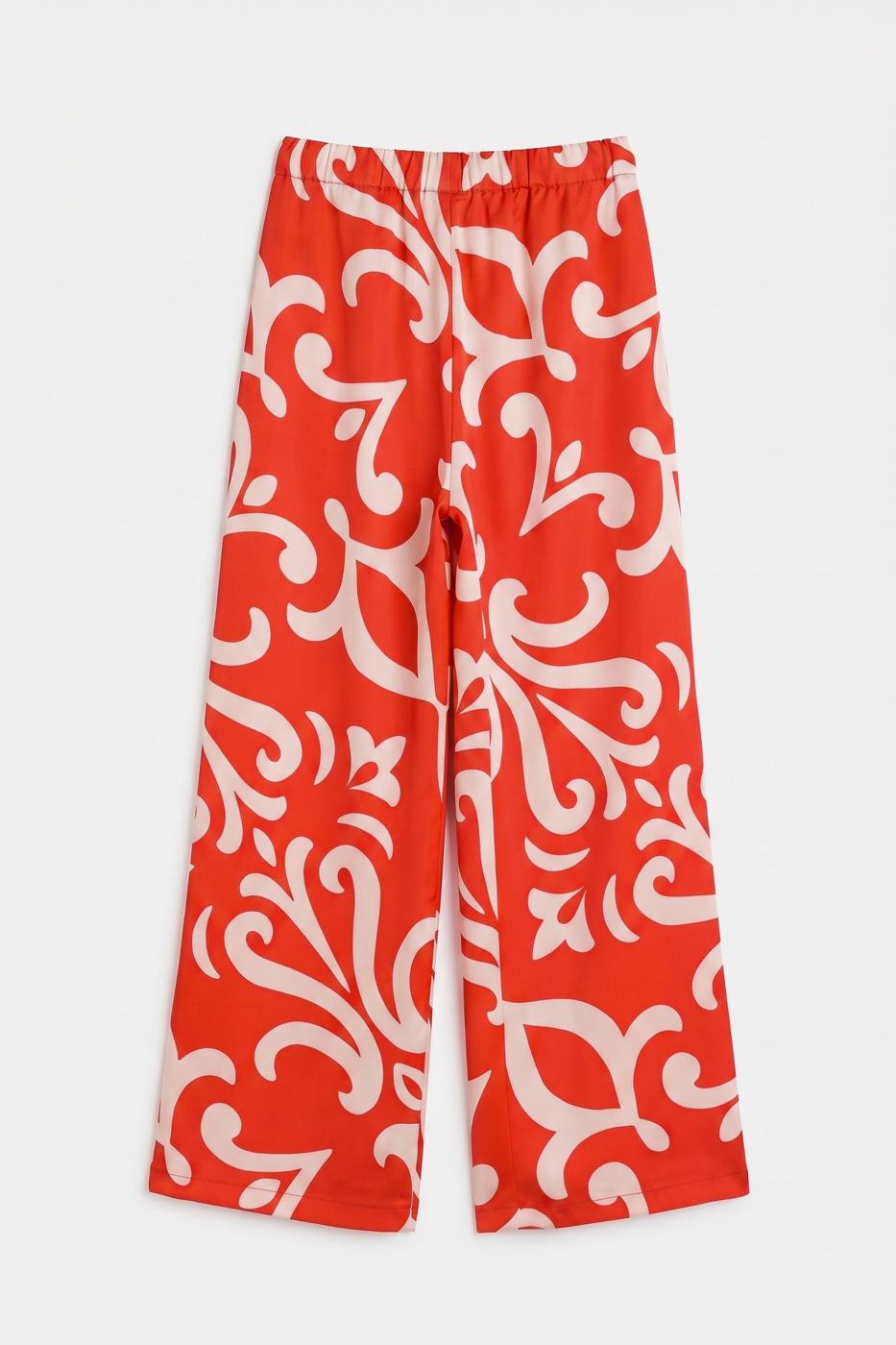 Satin Wide-Leg Trousers