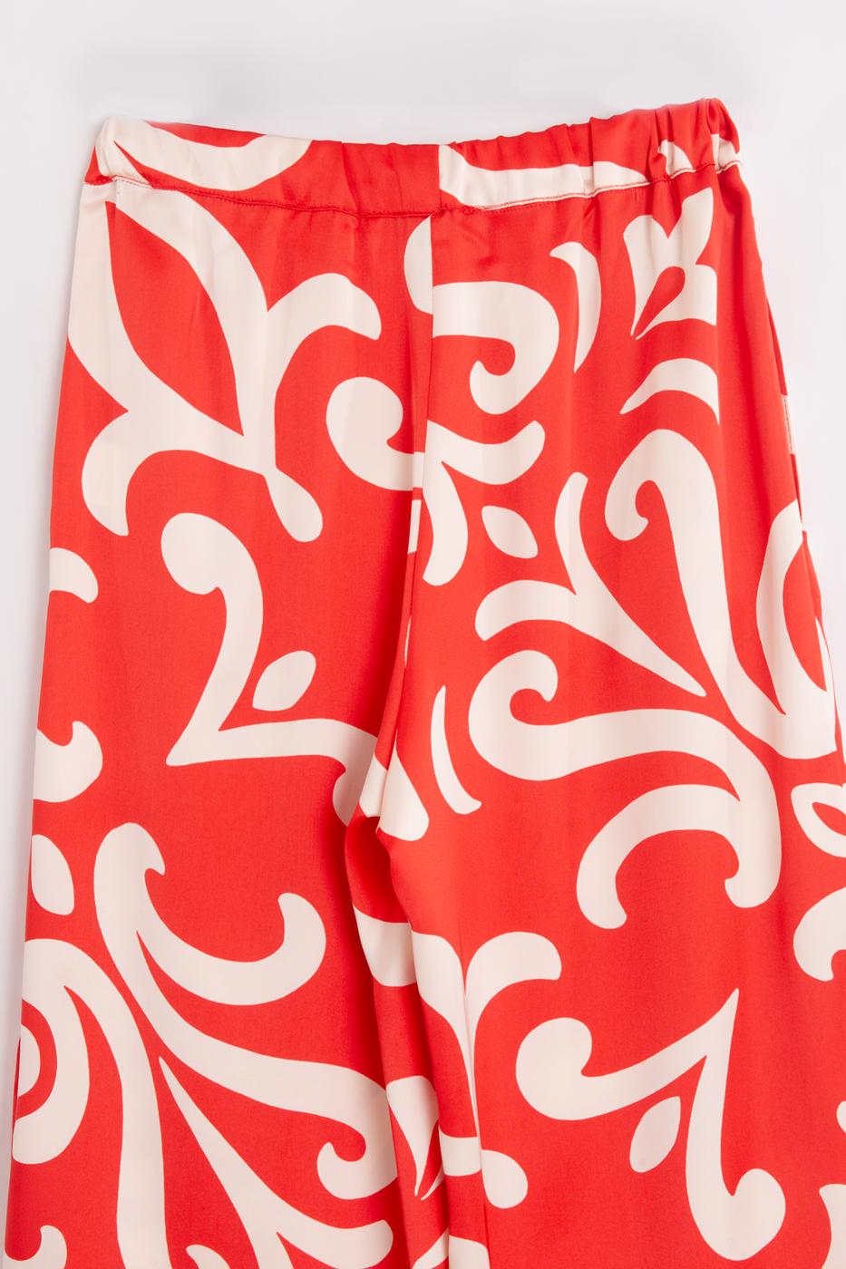 Satin Wide-Leg Trousers