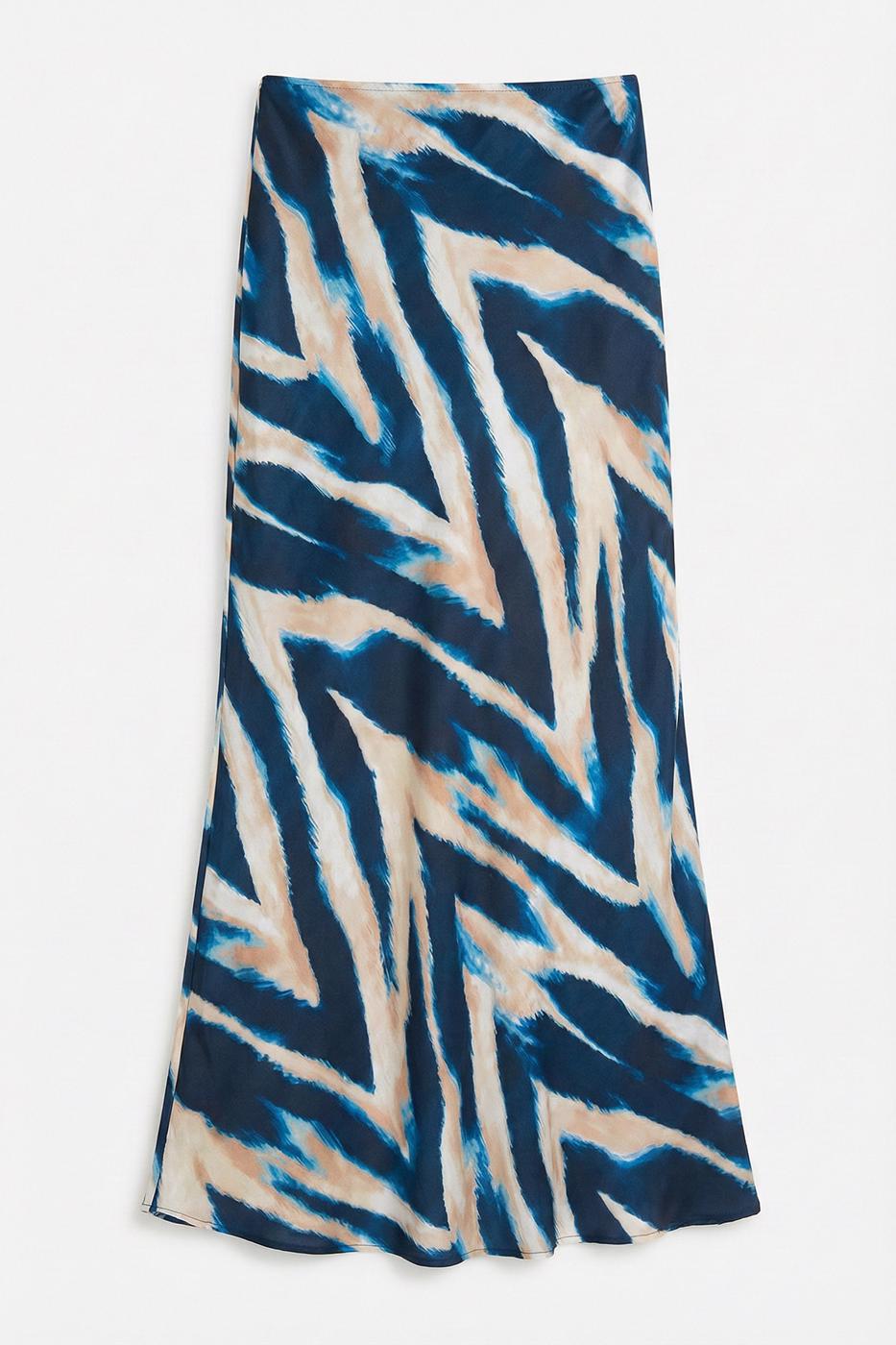Satin Maxi Skirt Multı colour