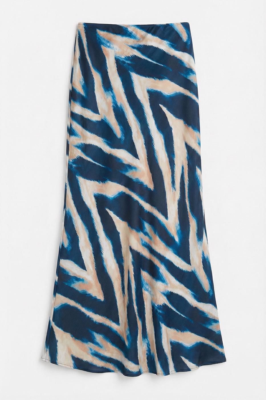Satin Maxi Skirt Multı colour