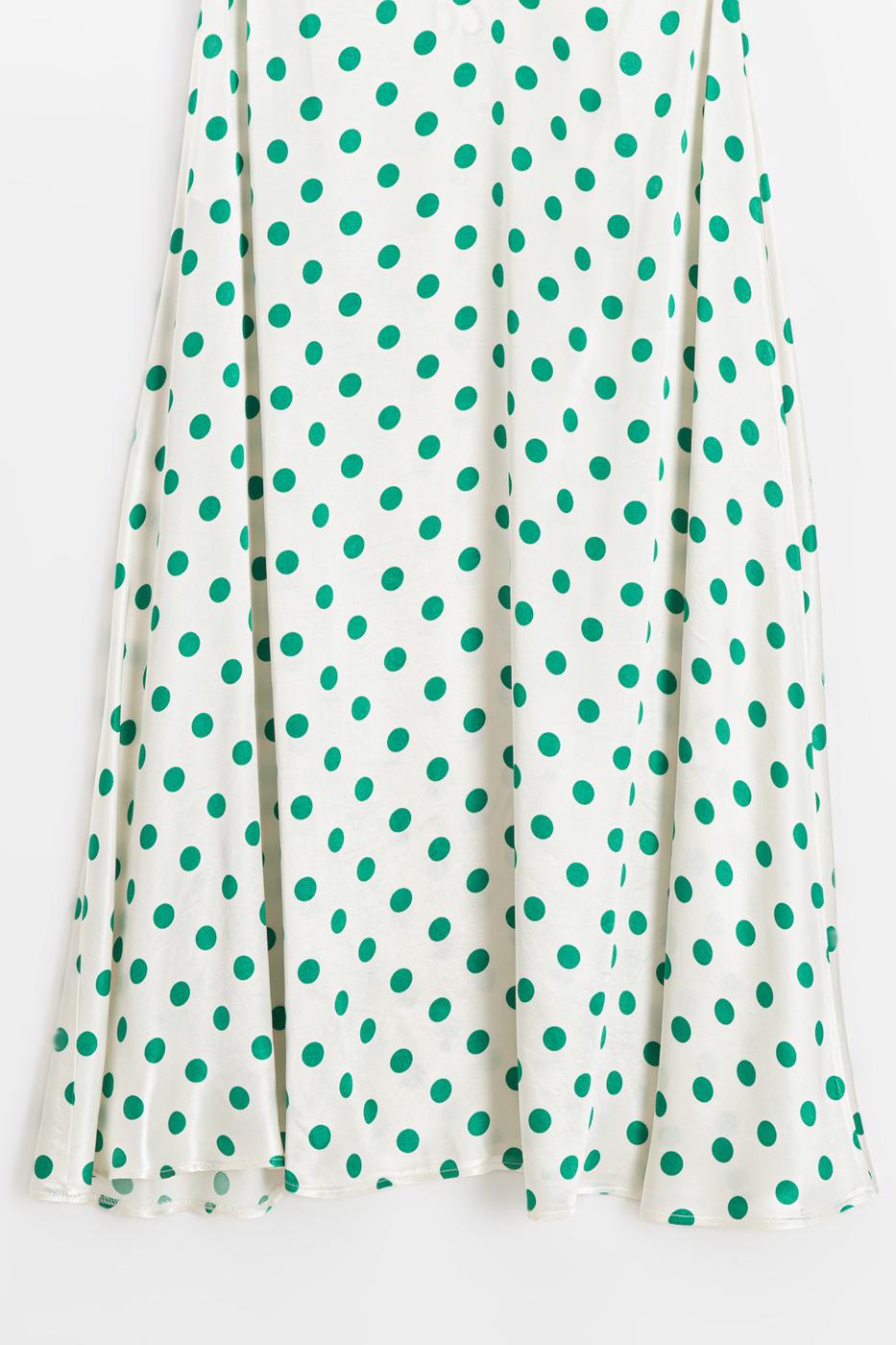 Satin Midi Skirt White
