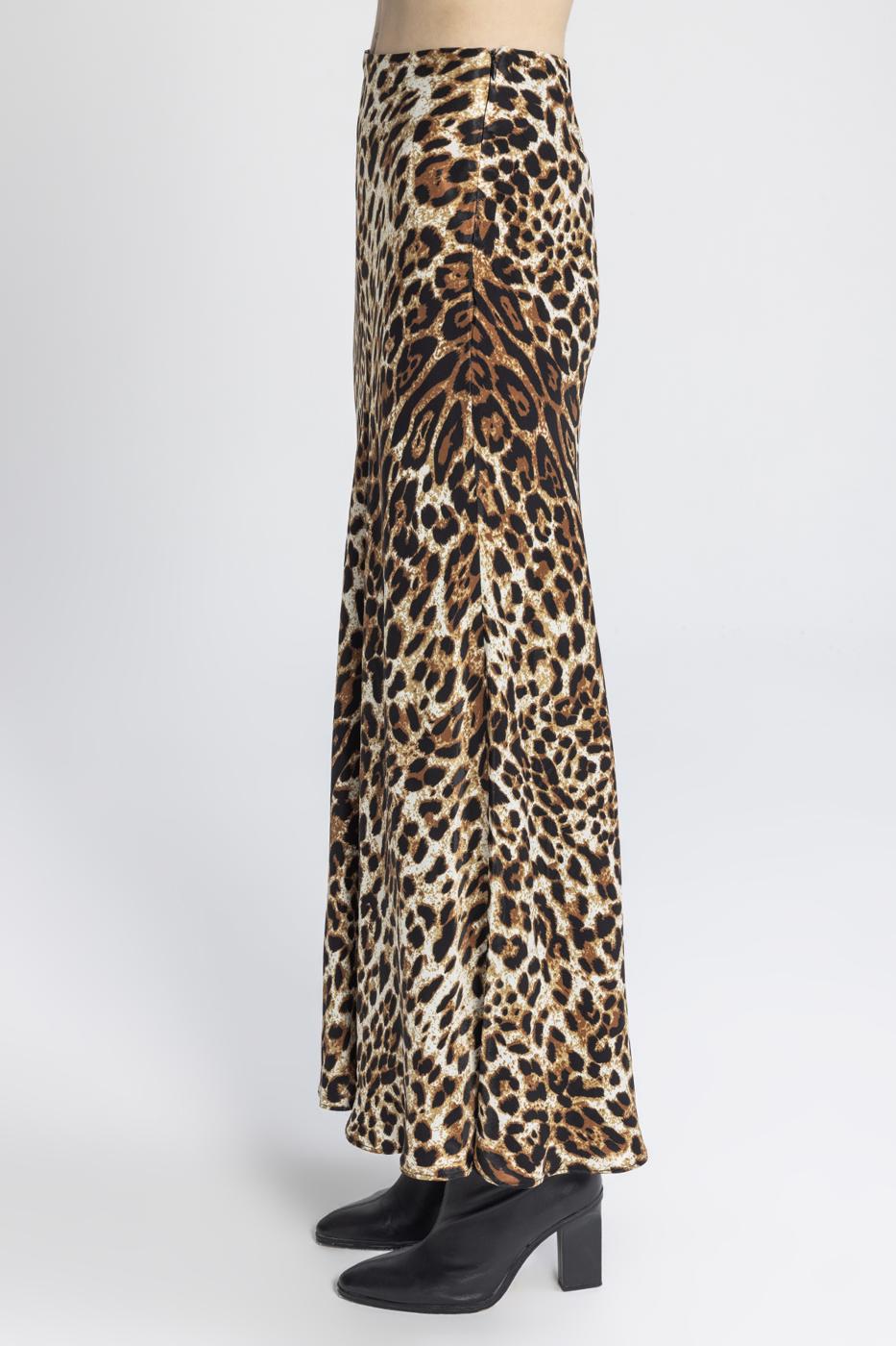 Satin Midi Skirt Ecru