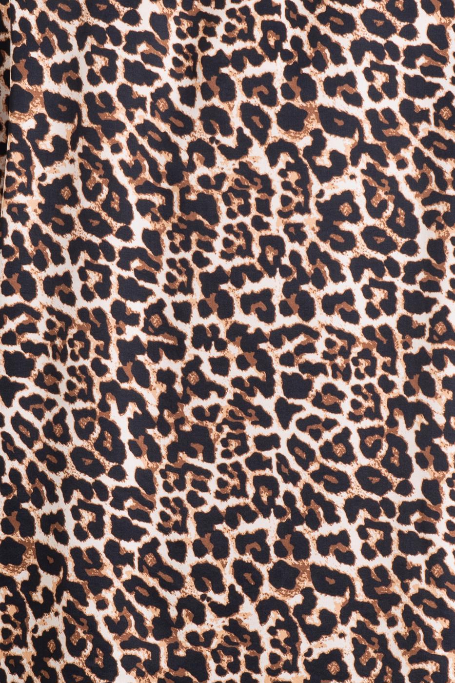 Satin Oversize Shirt Brown