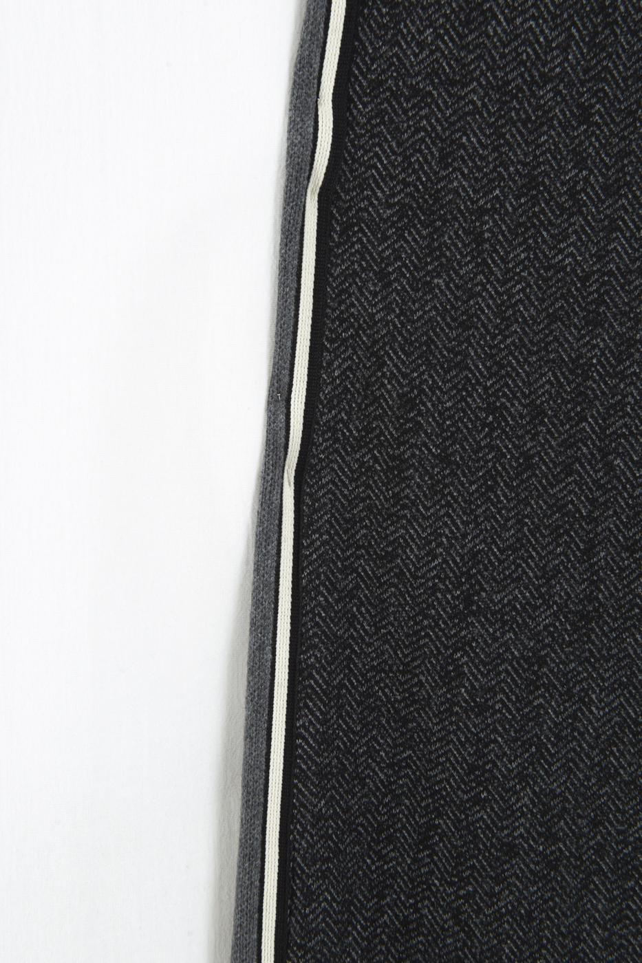 Striped Trimmed Sports Pants Anthracite