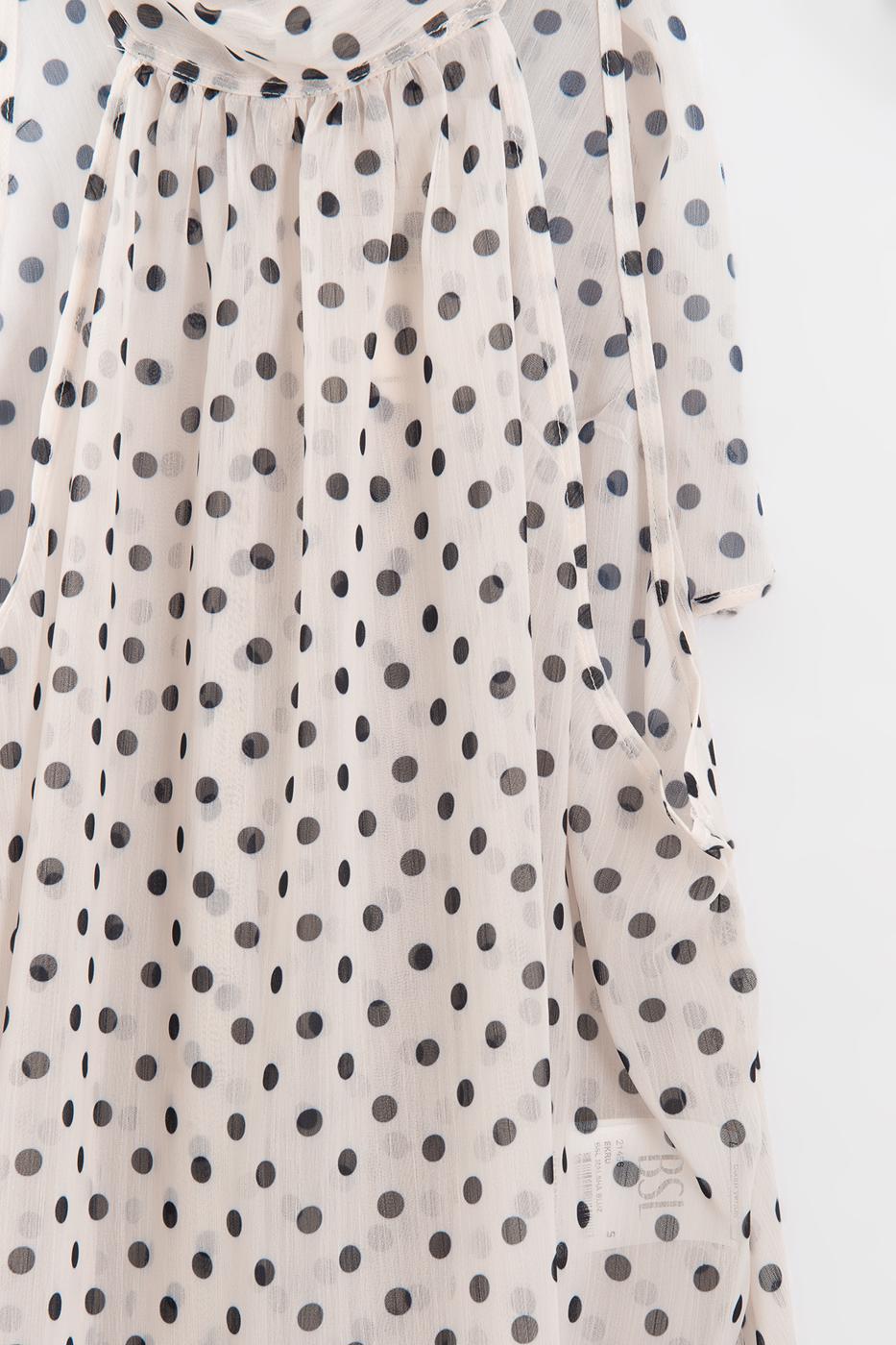 Chiffon Halter Neck Blouse Ecru