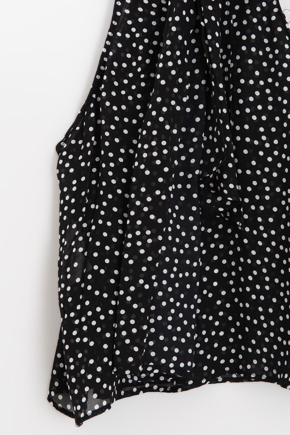 Chiffon Halter Neck Blouse Black
