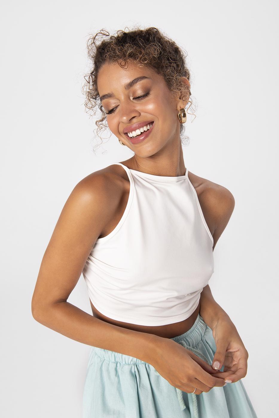 Neck tie top White