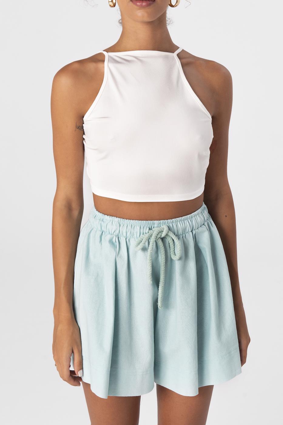 Neck tie top White