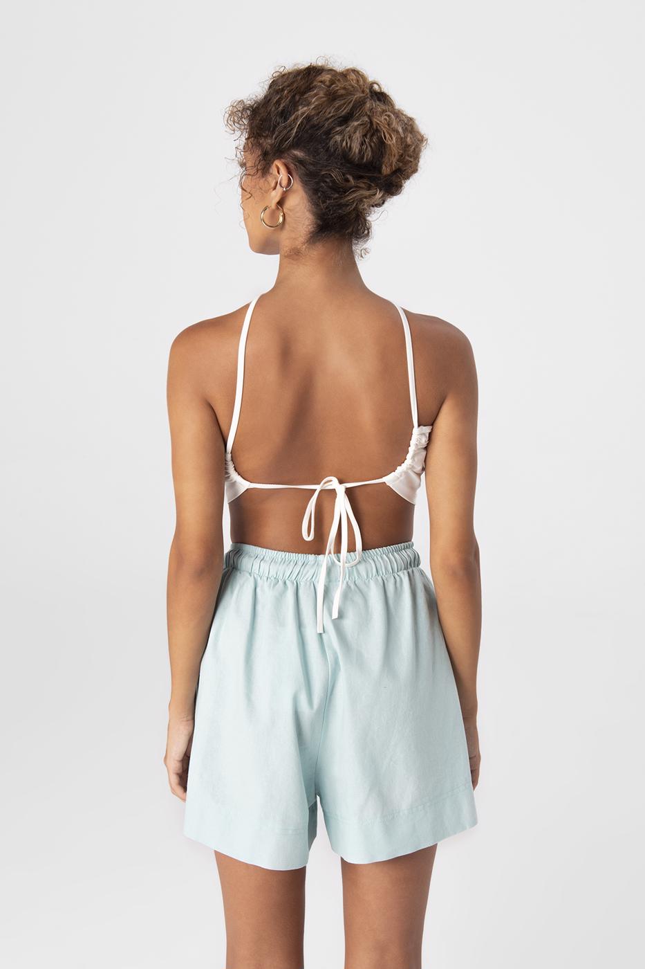 Neck tie top White